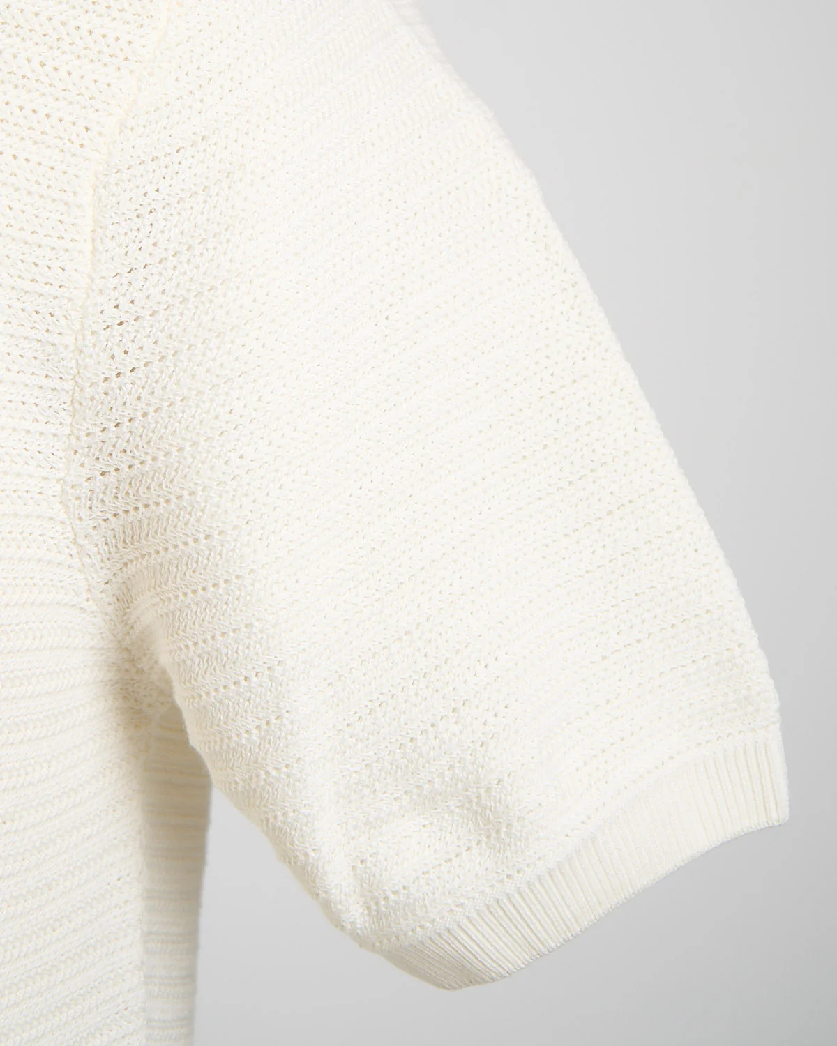 Chainlink Knit Ribbed Polo - Image 7