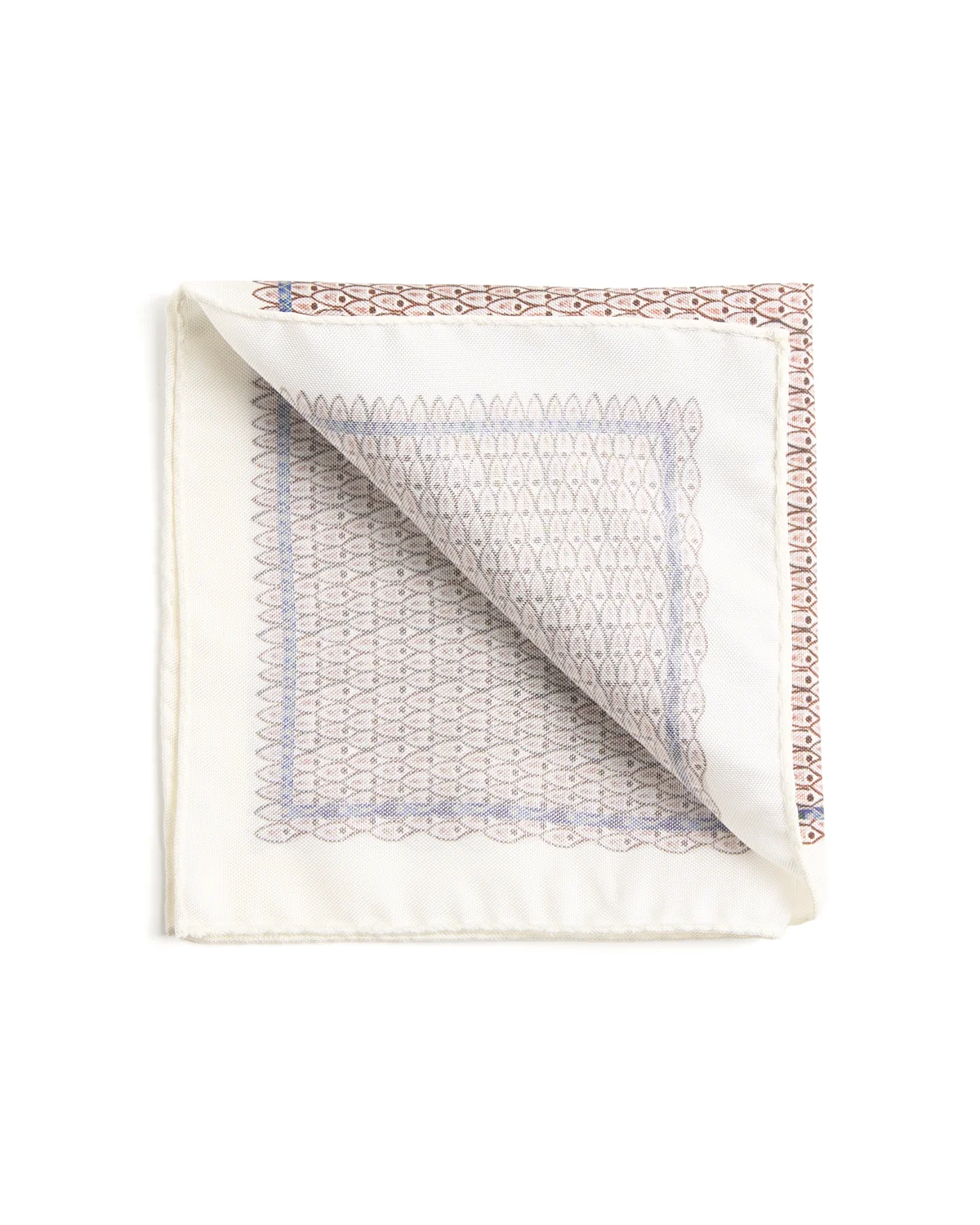 Geometric Silk Oxford Pocket Square - Image 2