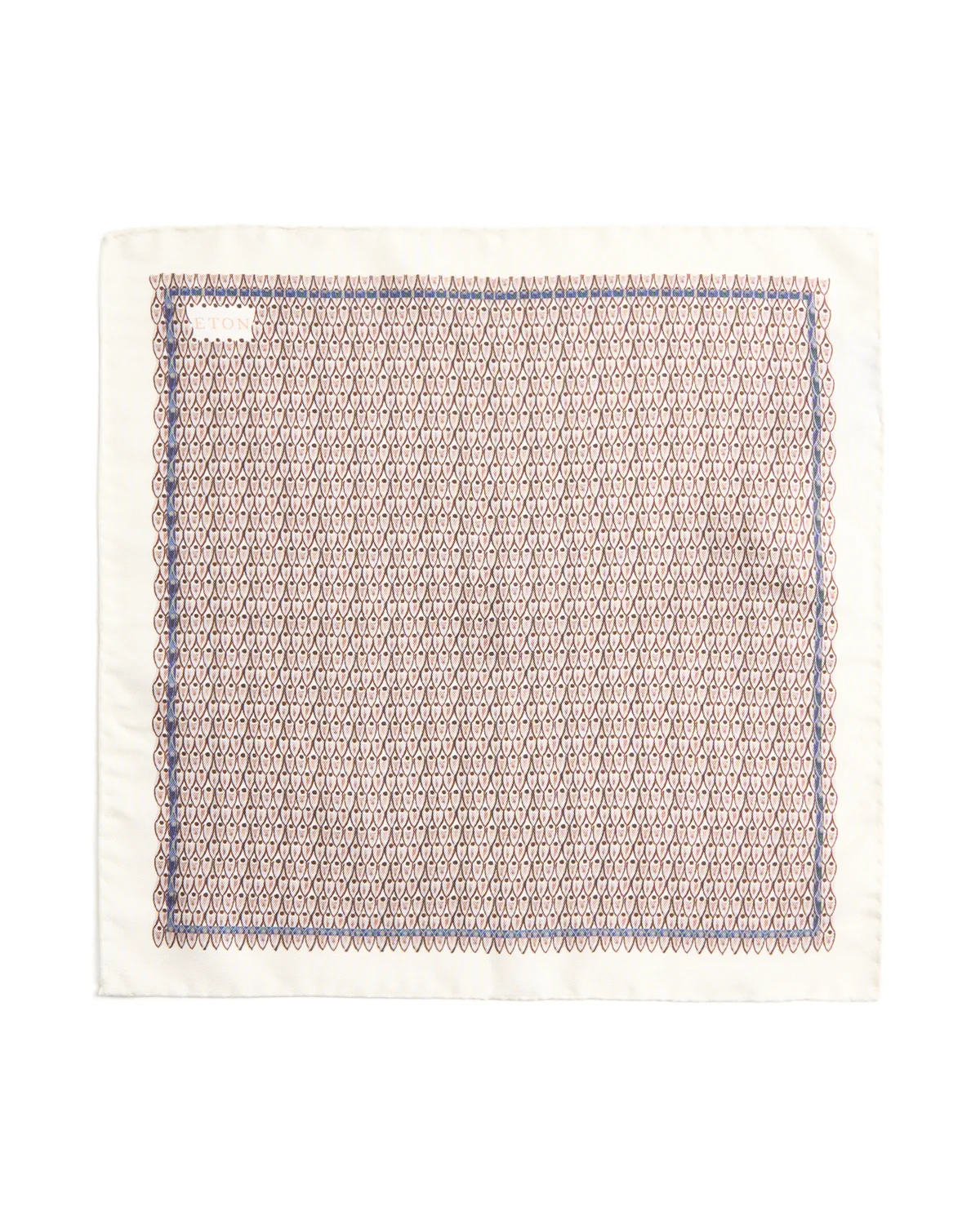 Geometric Silk Oxford Pocket Square - Image 3