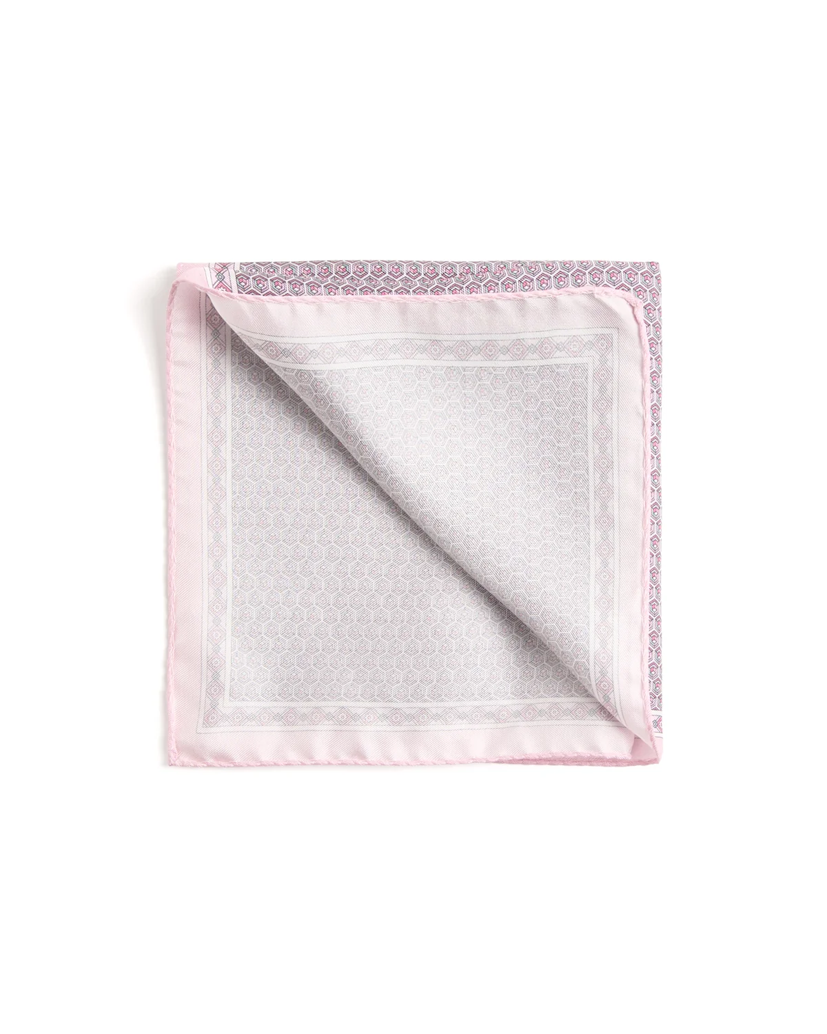 Geometric Silk Twill Pocket Square - Image 2