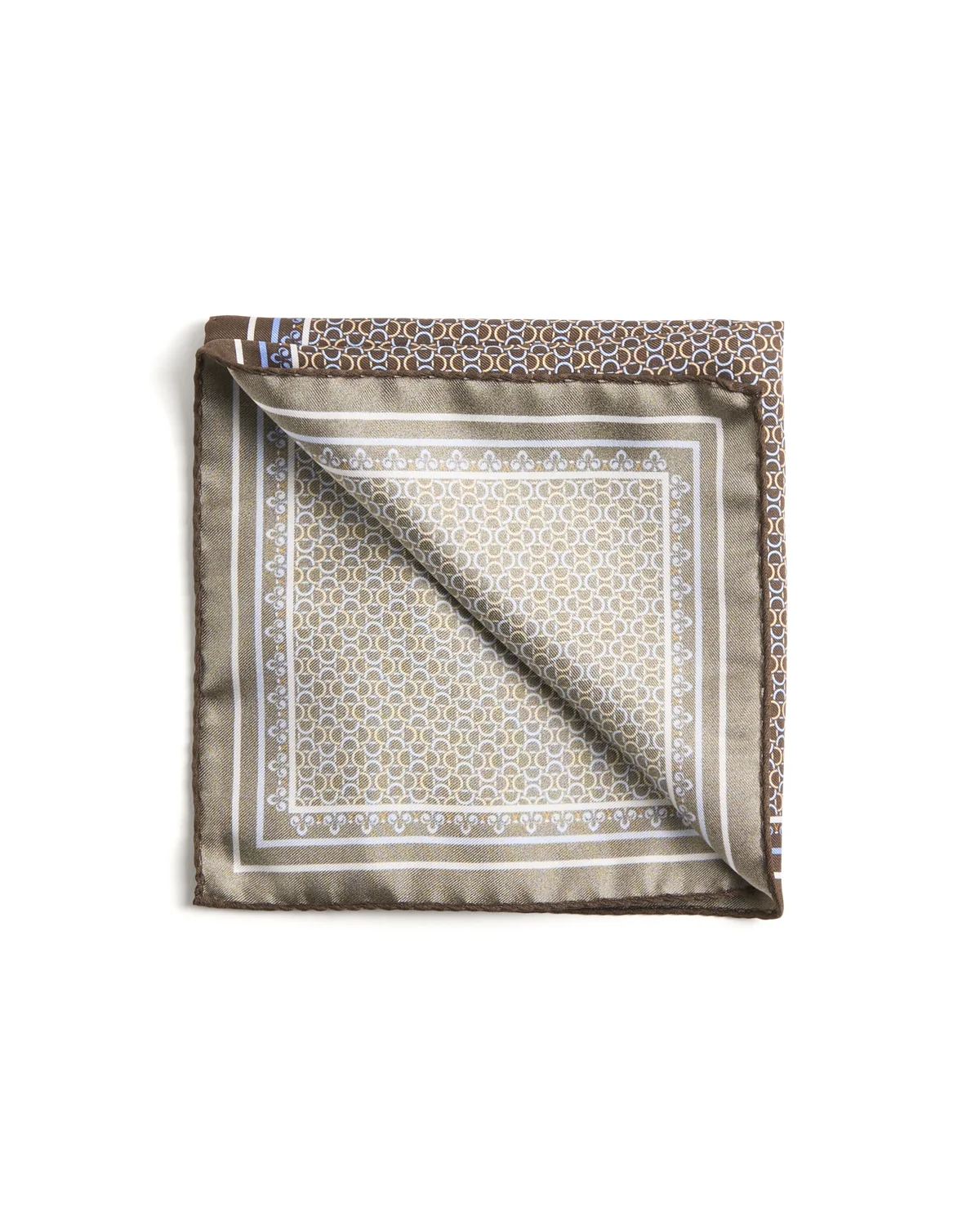 Geometric Silk Twill Pocket Square - Image 2
