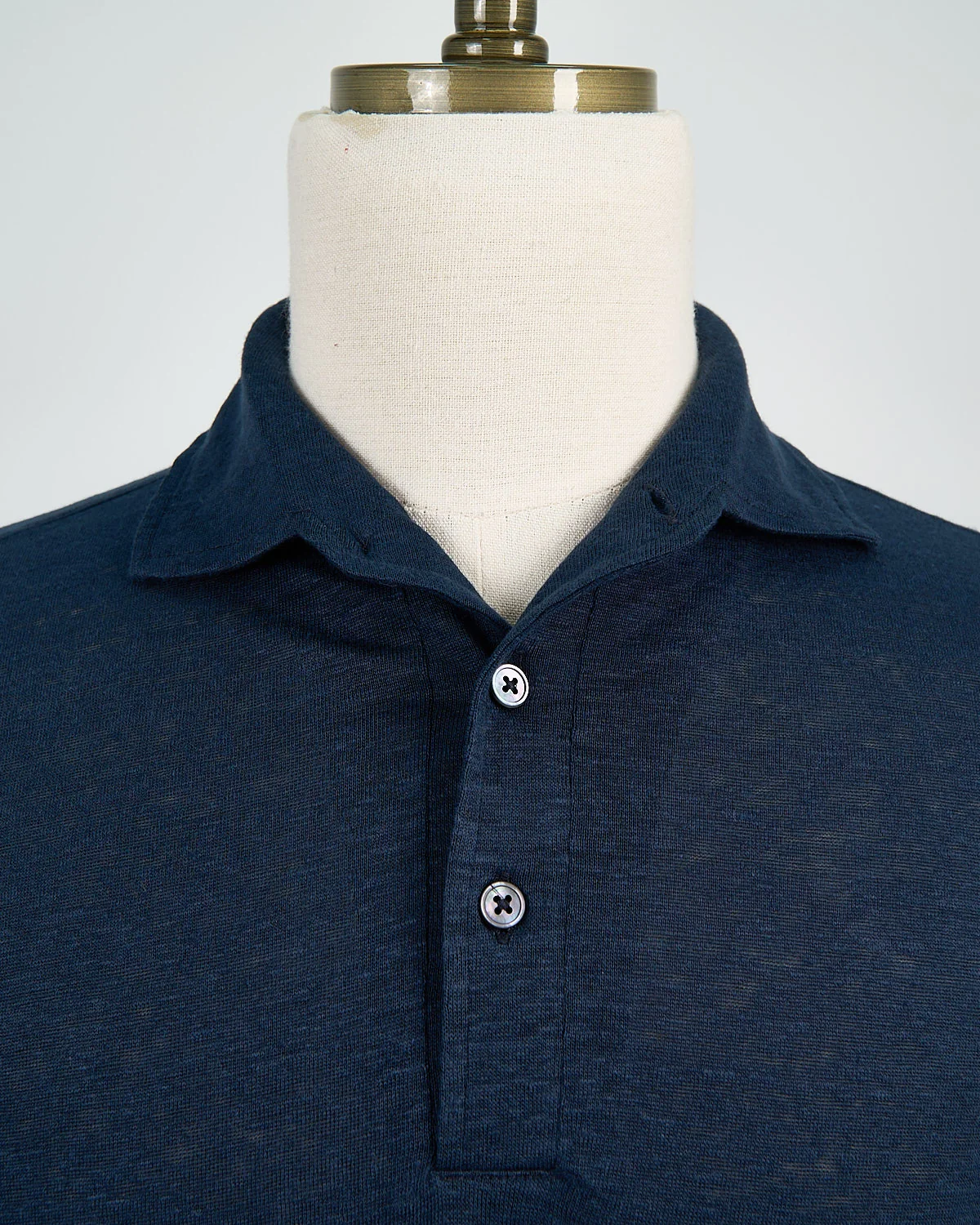 100% Linen Standup Collar Polo - Image 4