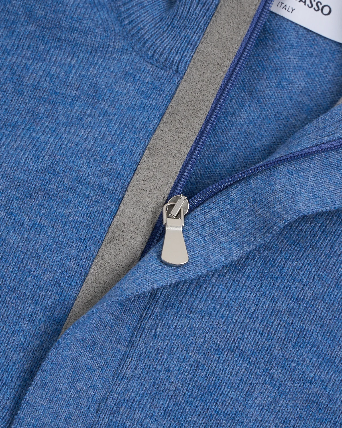 Mock Zip Wool Sweater With Elbow Patch - Image 4