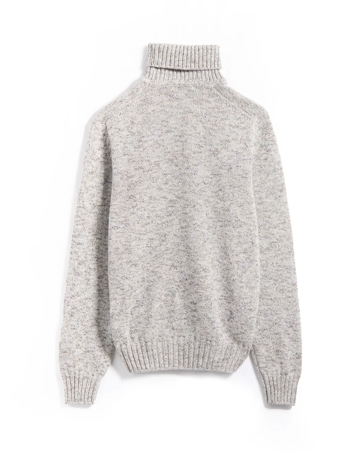Printed Yarn Turtleneck Sweater
