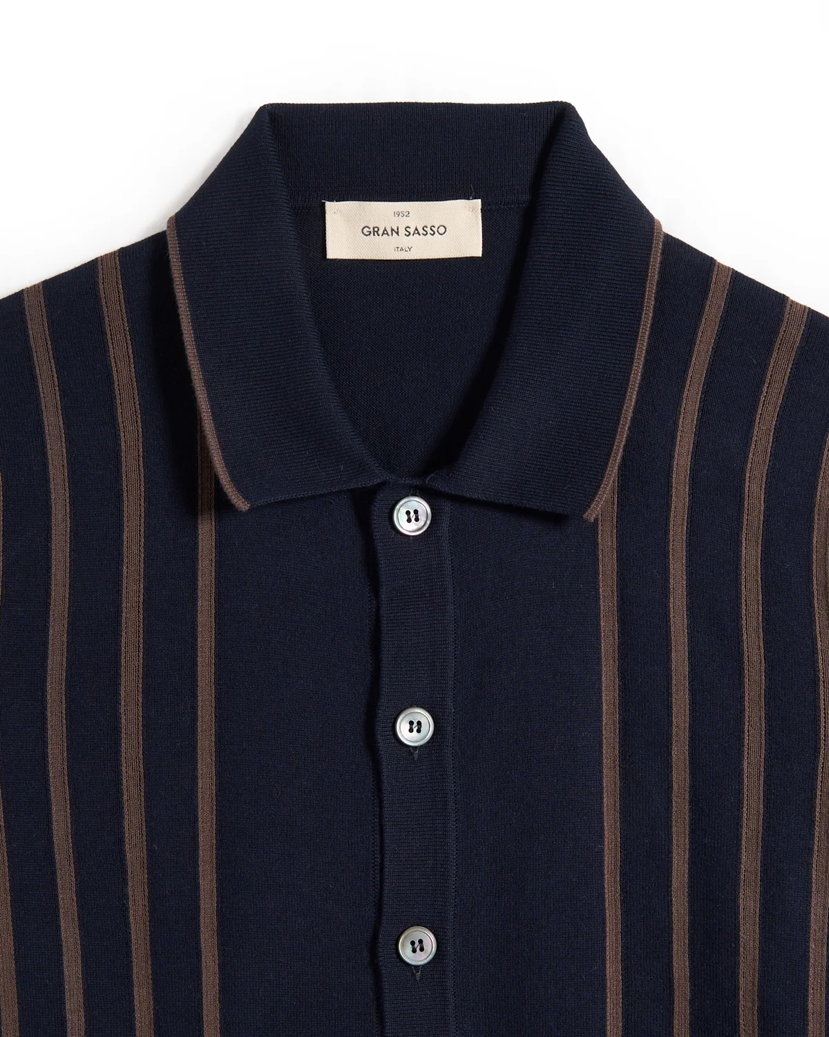 Retro Stripe Full Button Polo - Image 2