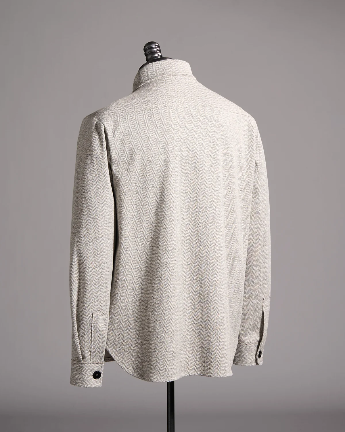 Bouclé Herringbone Shirt Jacket - Image 4