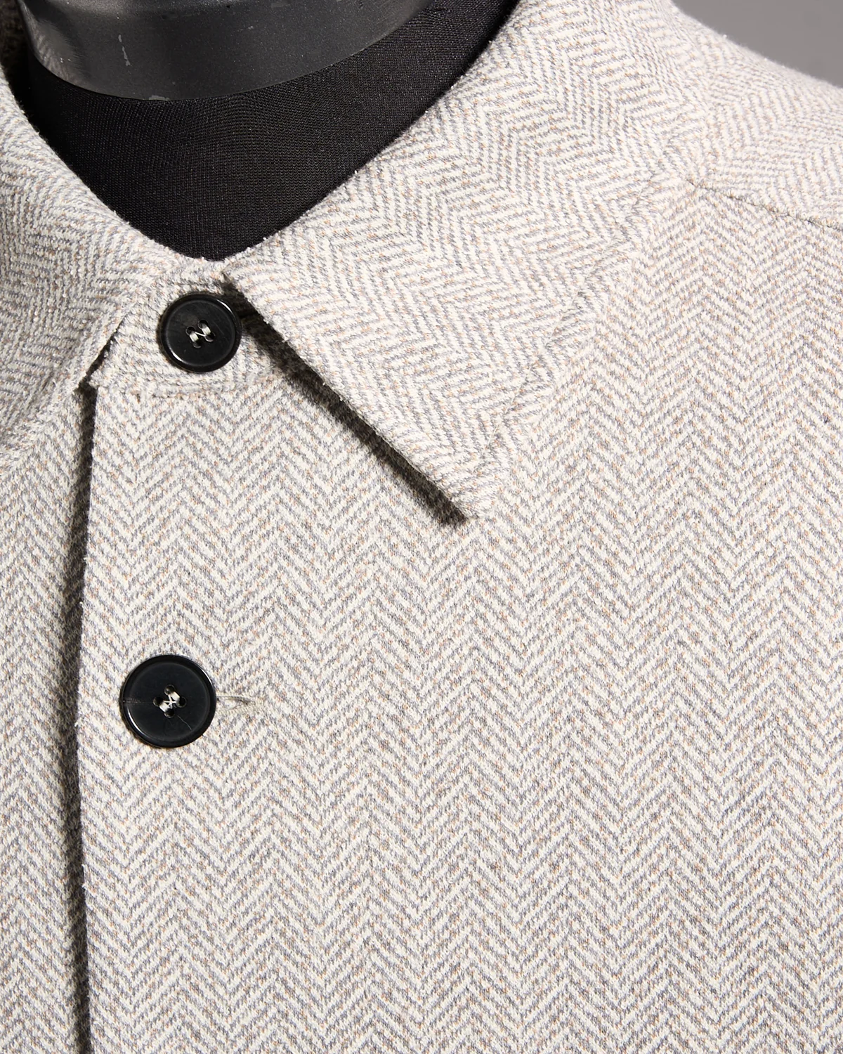 Bouclé Herringbone Shirt Jacket - Image 6