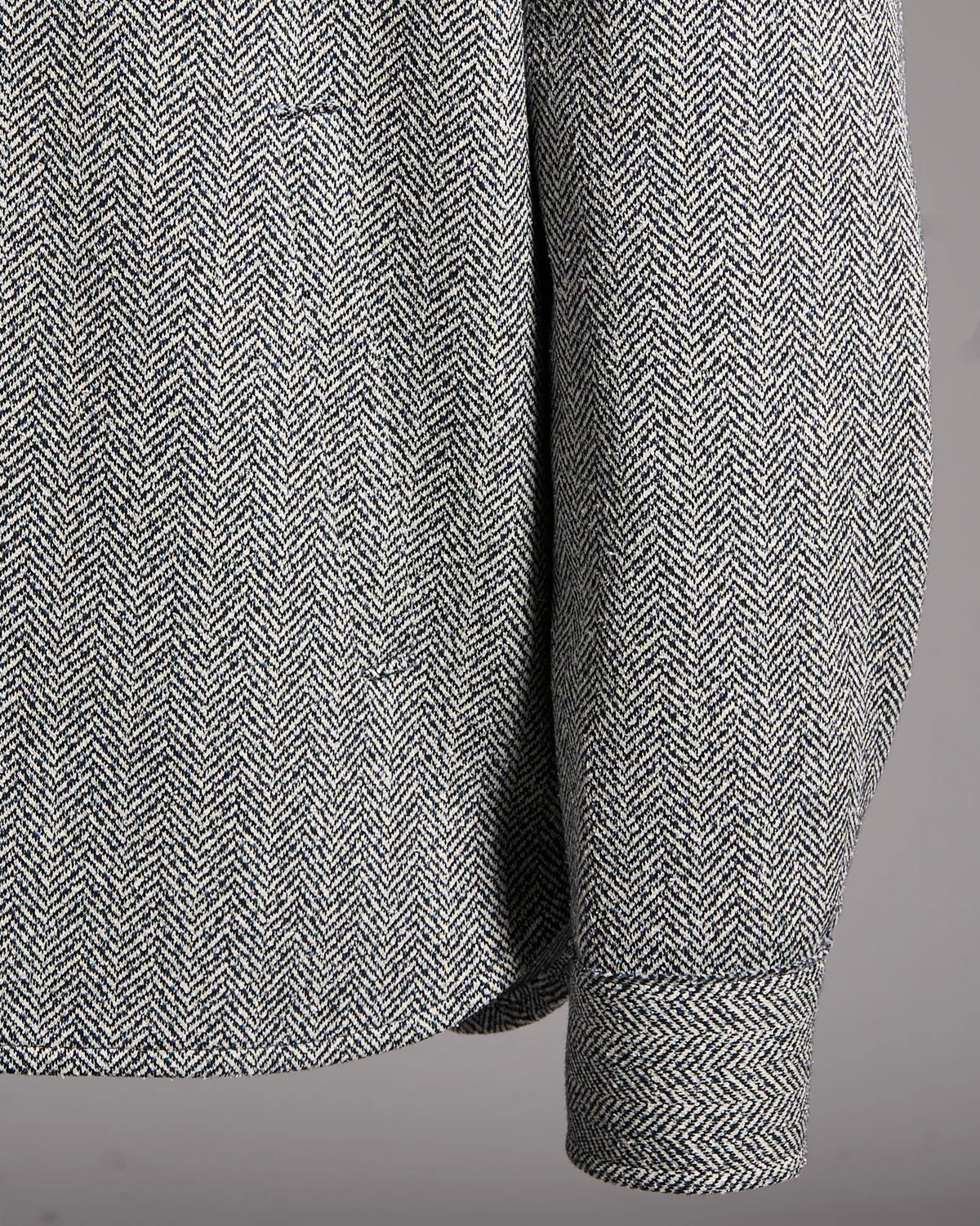 Bouclé Herringbone Shirt Jacket - Image 3