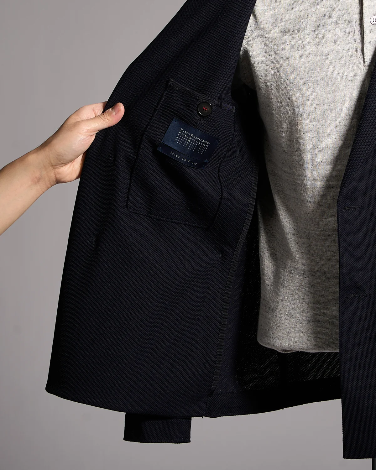 Double Breasted Honeycomb Blazer - Image 7