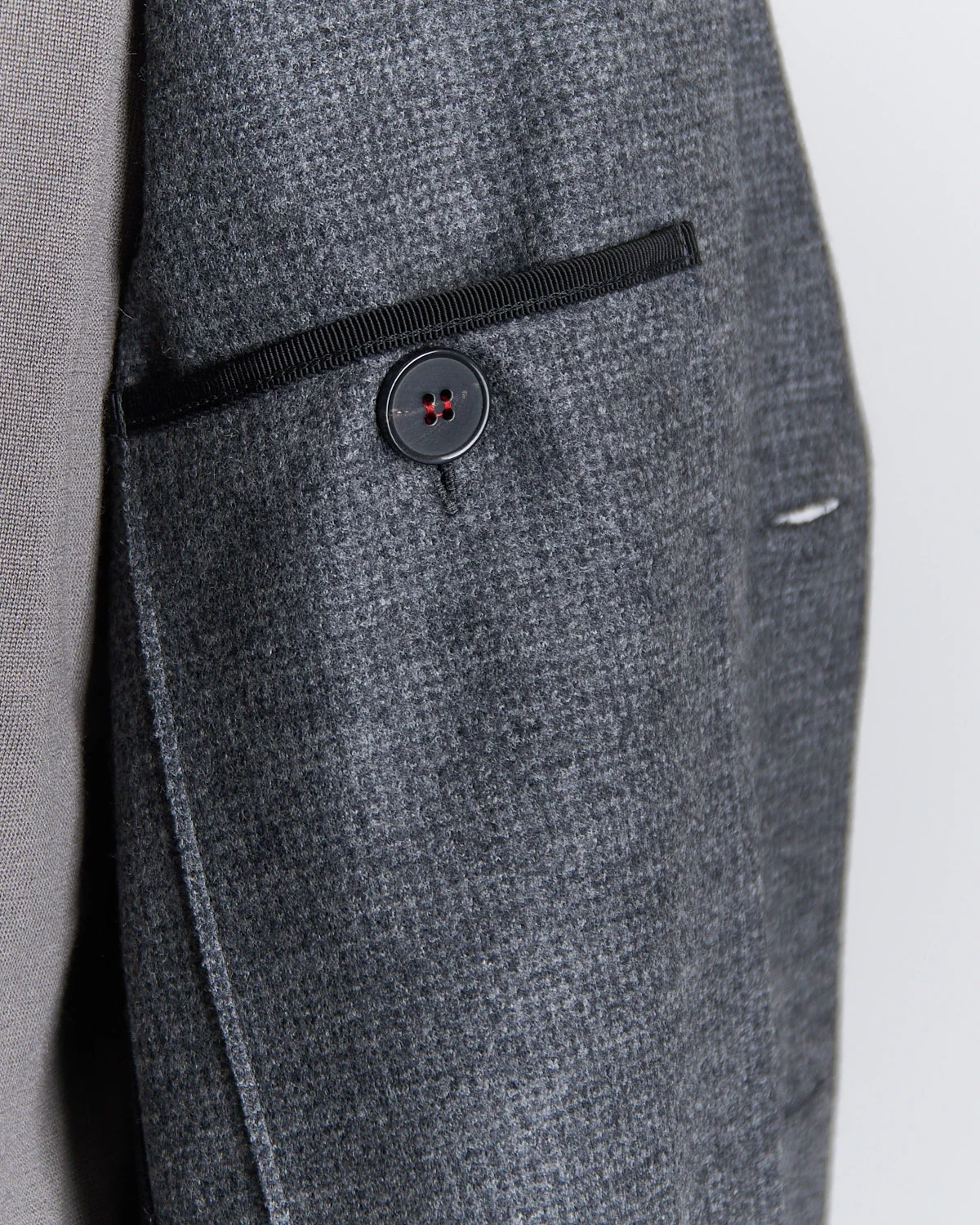 Luxury Vitale Barberis Houndstooth Stretch Knit Sweater Jacket - Image 7