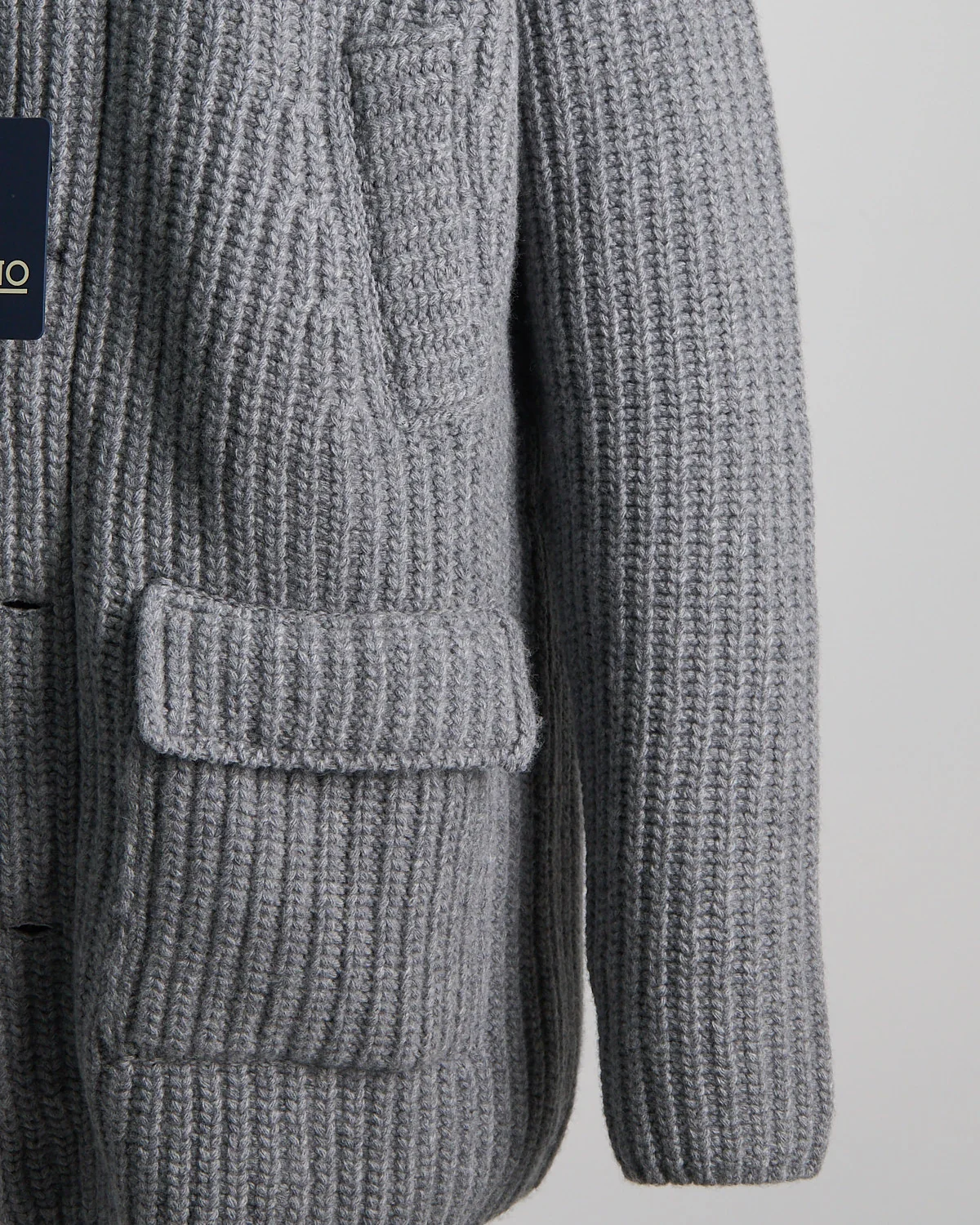 Cable Knit Long Sweater W/ Removable Windguard - Image 9