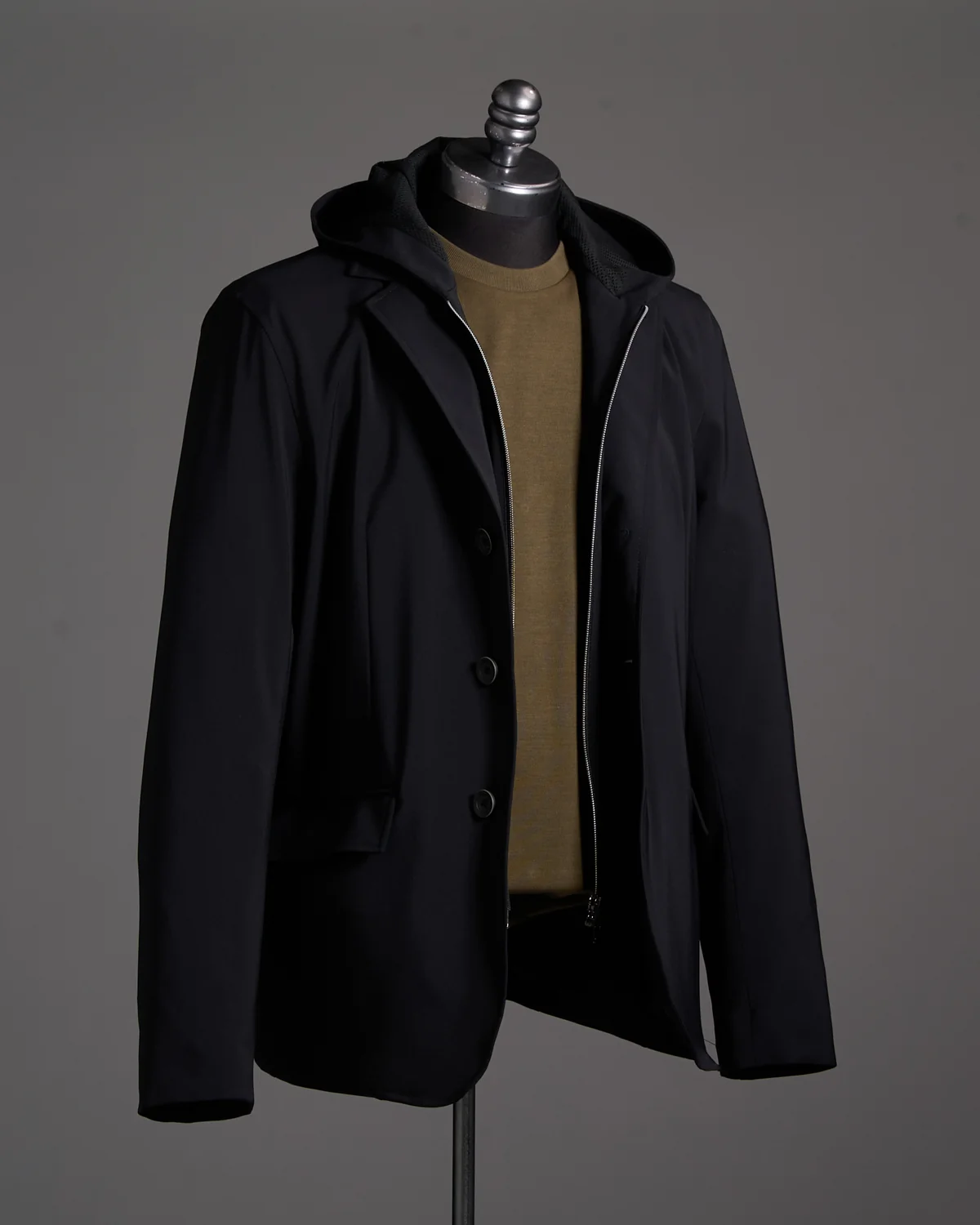 Packable Lightweight Twill Blazer W/ Hood & Windguard