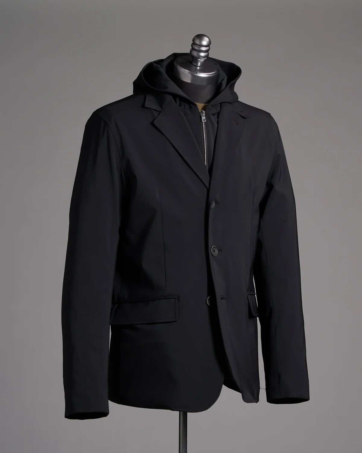 Packable Lightweight Twill Blazer W/ Hood & Windguard - Image 3