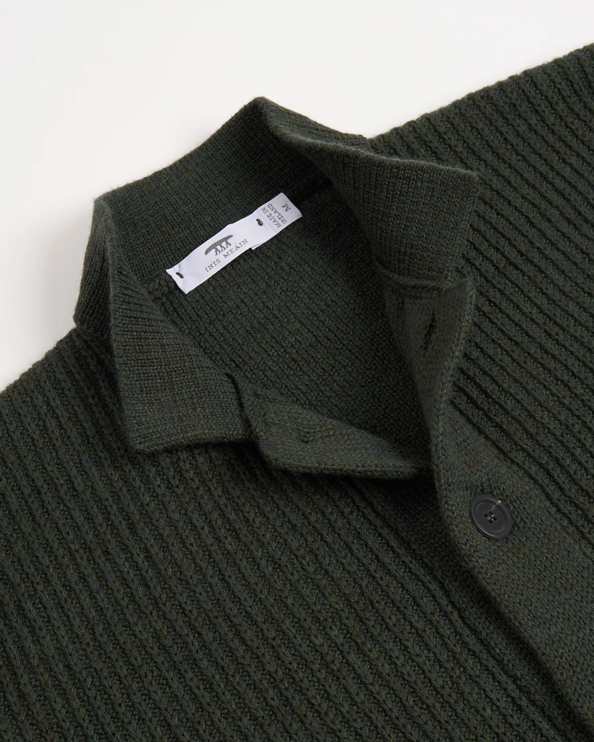 Wool-Linen Ribbed Boat Builder Cardigan Sweater - Image 3