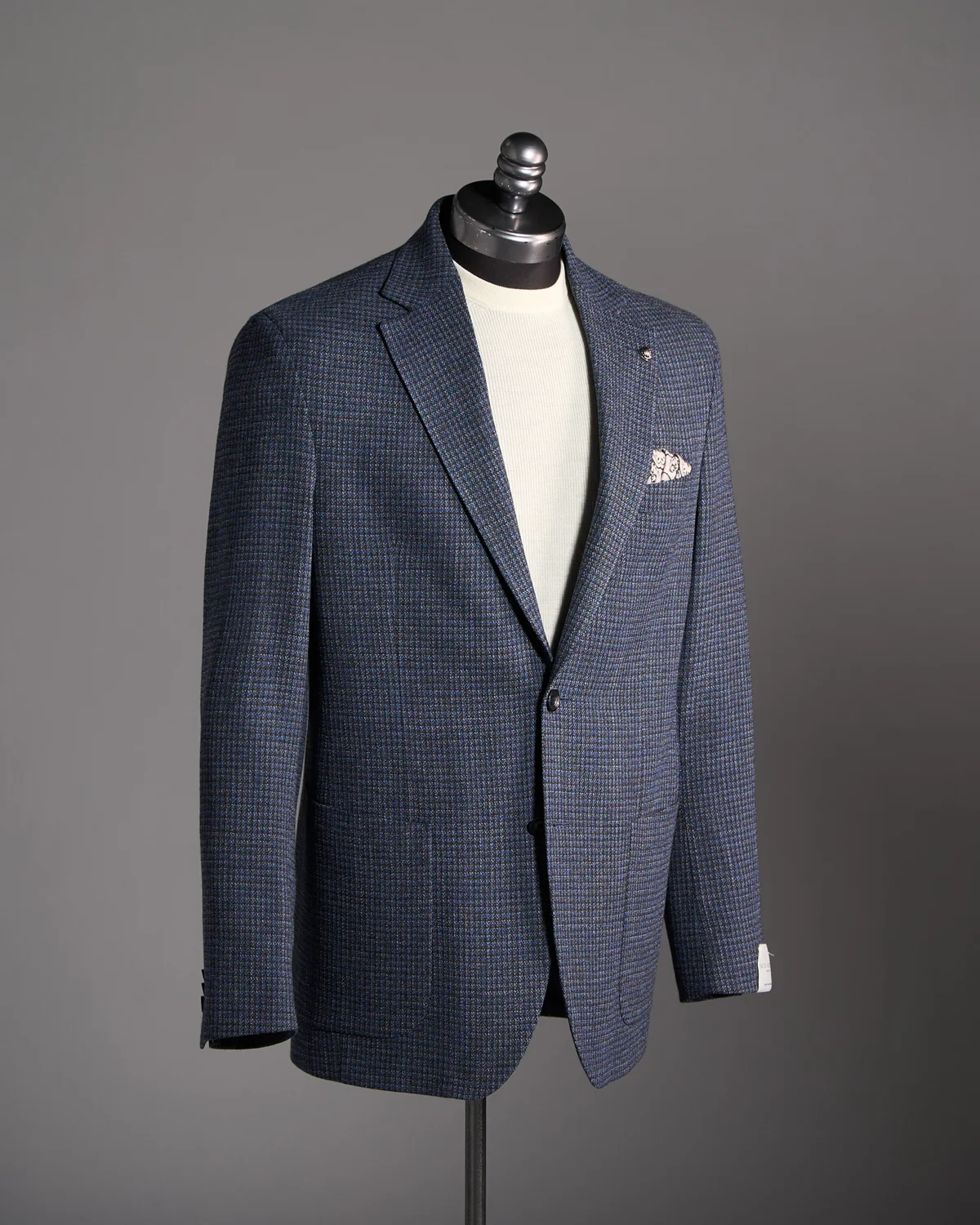 Indigo & Grey Neat Comfort Wool Stretch 'Hampton' Sport Jacket