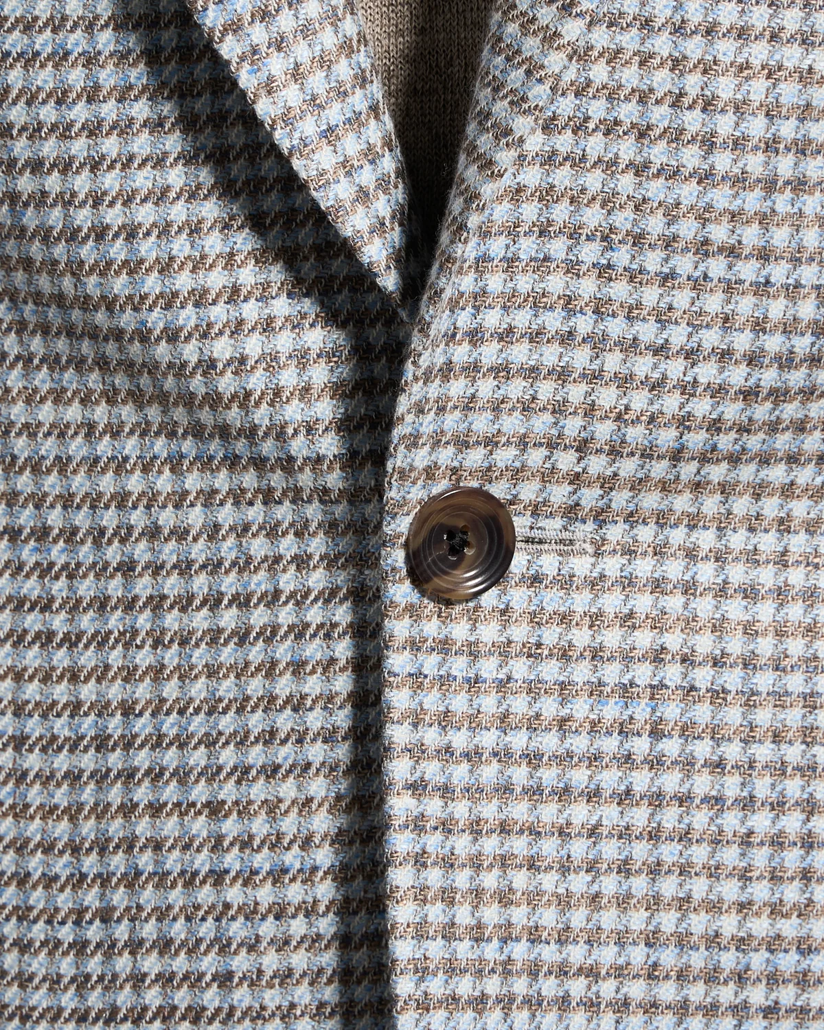 Wool-Linen Blend Stretch Houndstooth Sport Jacket - Image 5