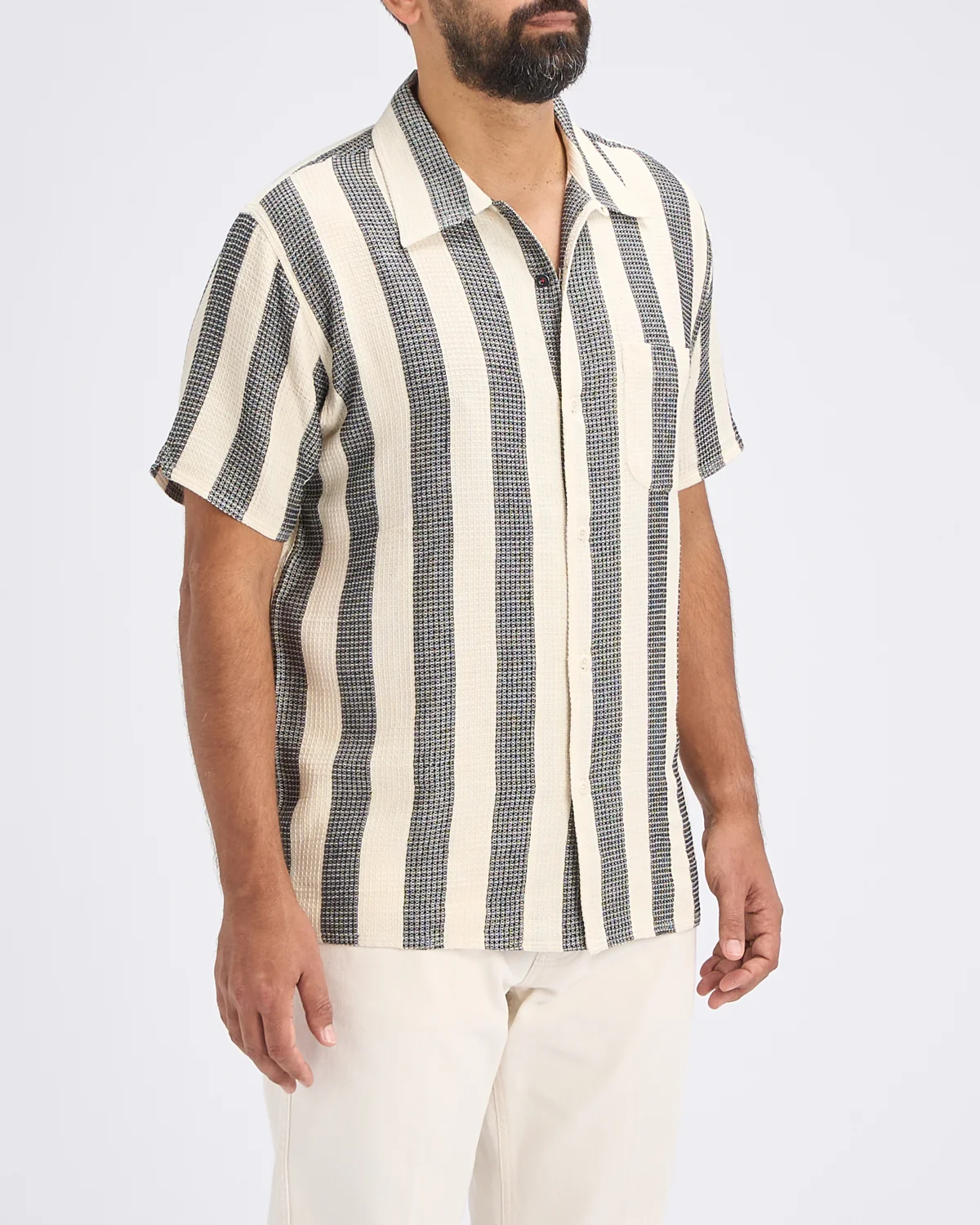 Chintan Handwoven Bold Stripe Shirt - Image 4