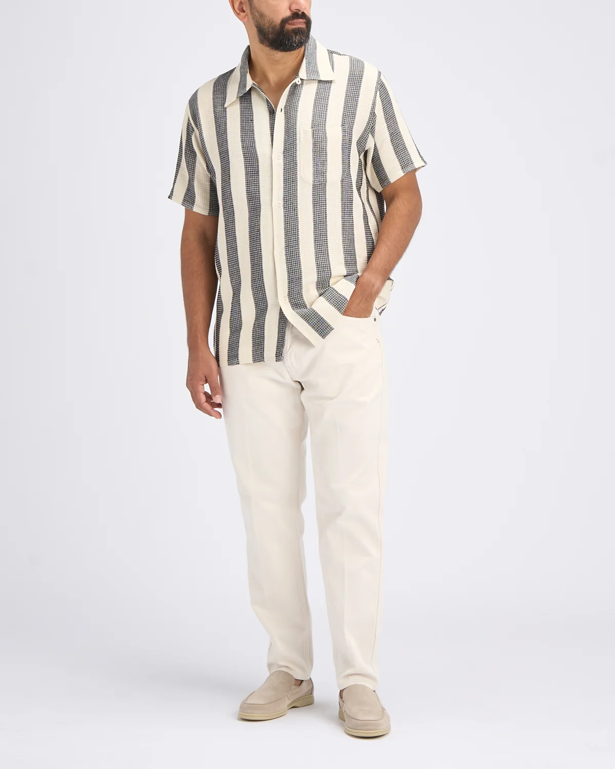 Chintan Handwoven Bold Stripe Shirt - Image 6