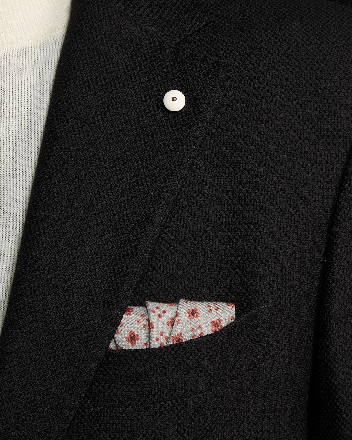 Black Stretch Wool Soft Blazer - Image 5