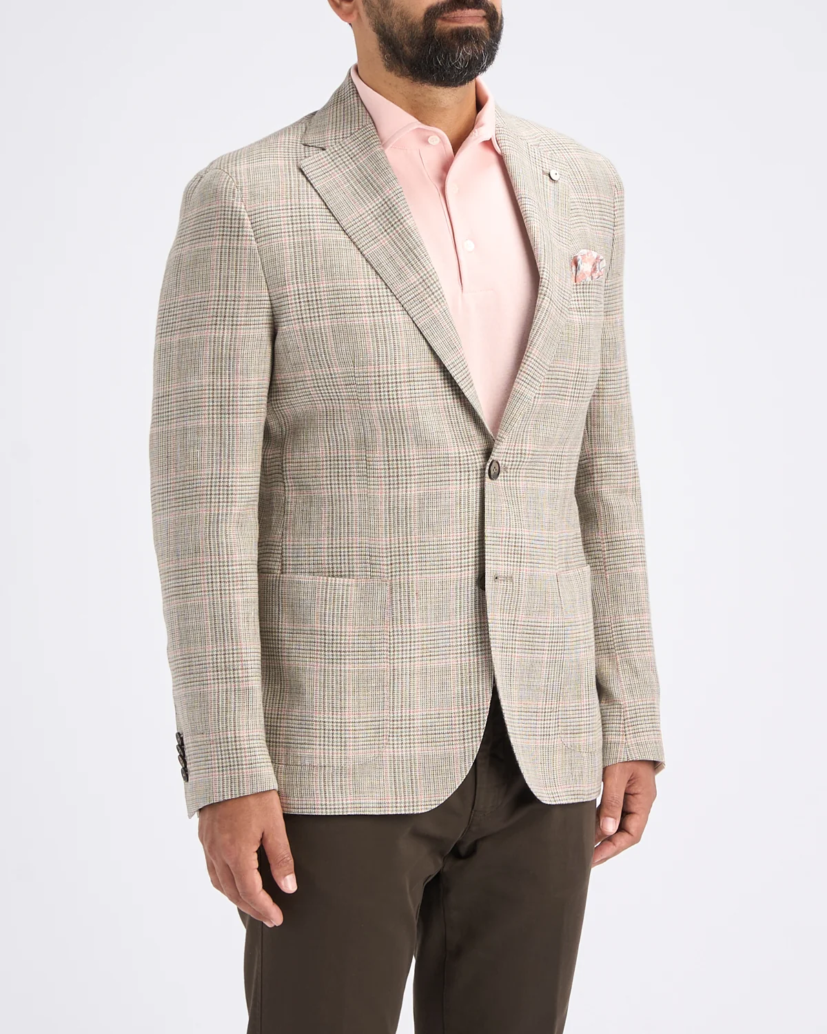 Glencheck Linen-Wool Sport Jacket - Image 4