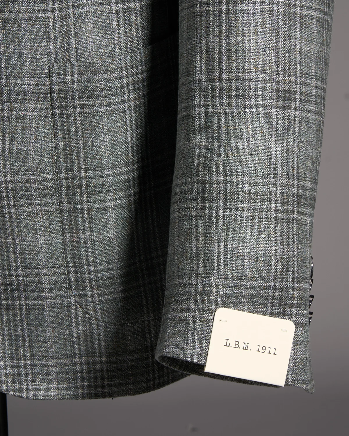 Grey Green Check Silk-Wool Sport Jacket - Image 5