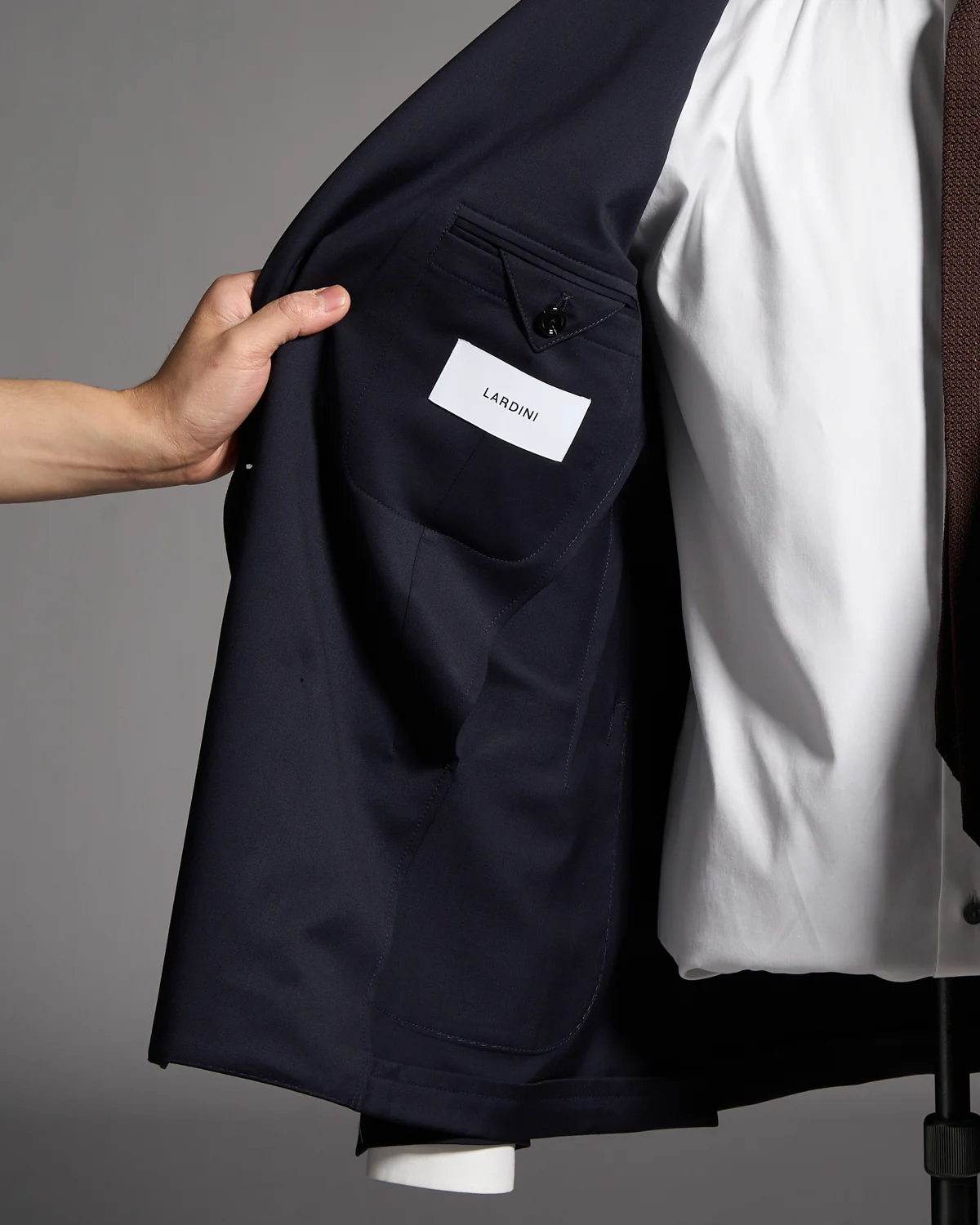 Natural Stretch Double Breasted 'Iconic' Navy Twill Hybrid Suit - Image 10