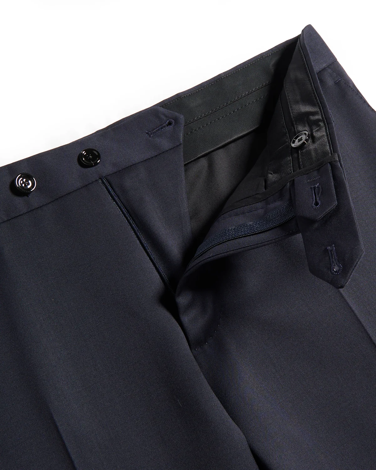 Natural Stretch Double Breasted 'Iconic' Navy Twill Hybrid Suit - Image 12