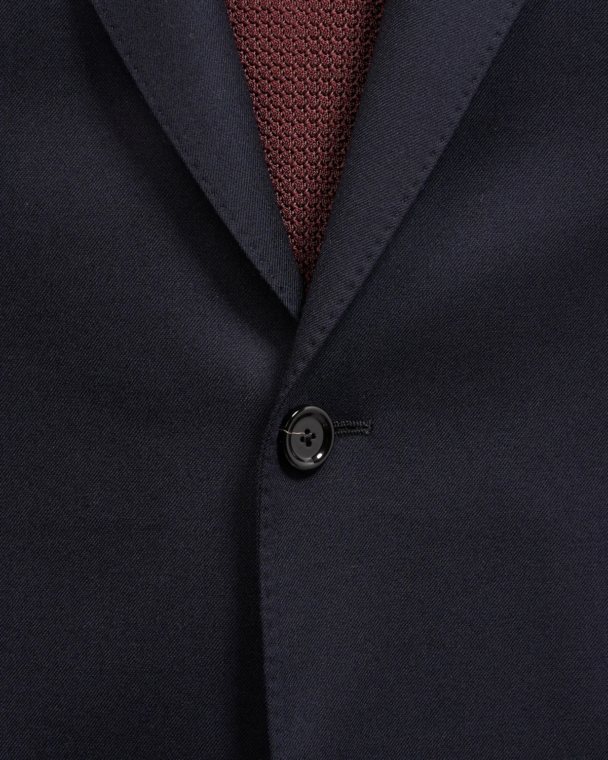 Solid Navy 'Iconic' Fit Stretch Worsted Flannel Wool Suit - Image 4