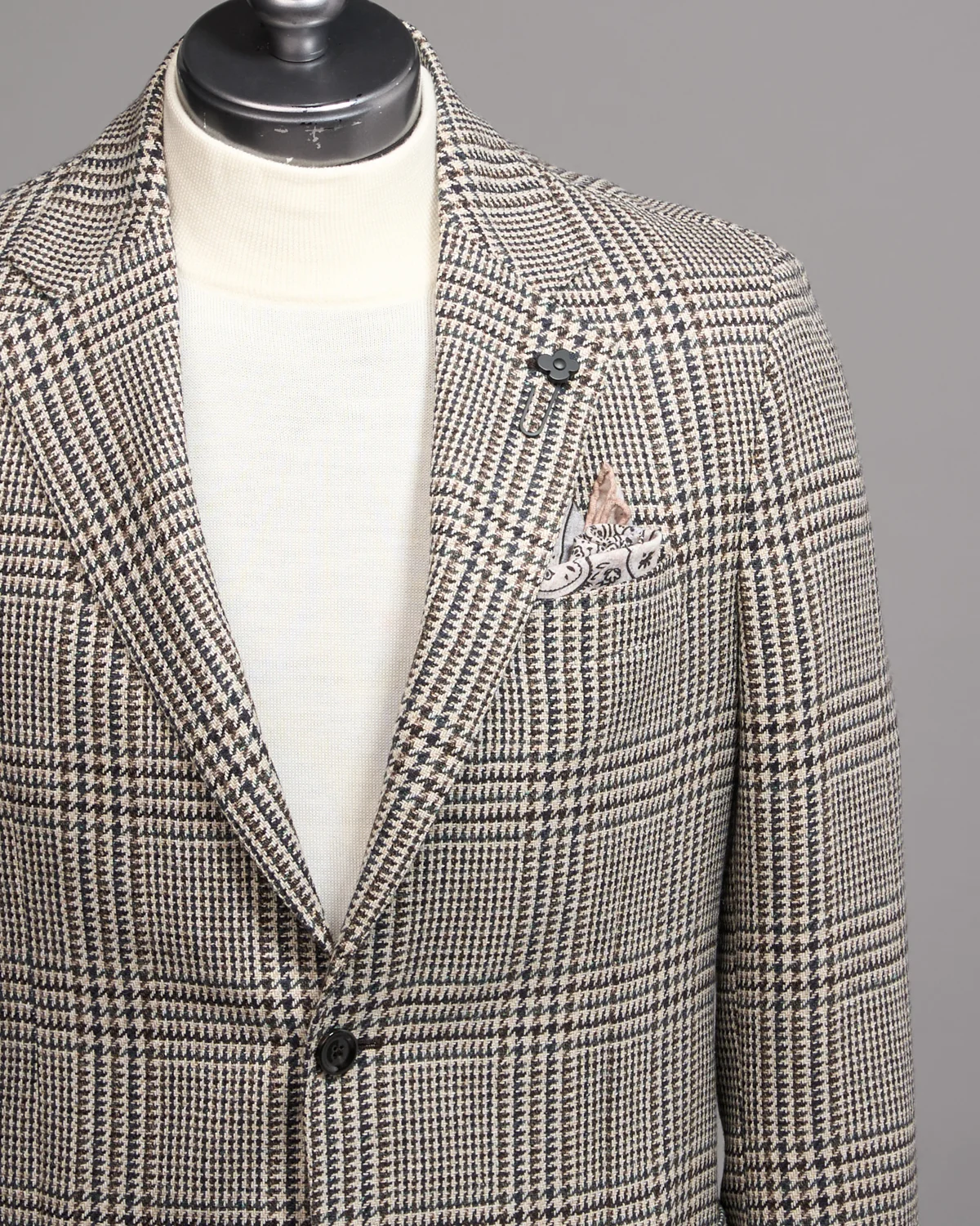 Wool Alpaca & Silk 'Iconic' Fit Highland Check Jacket - Image 2