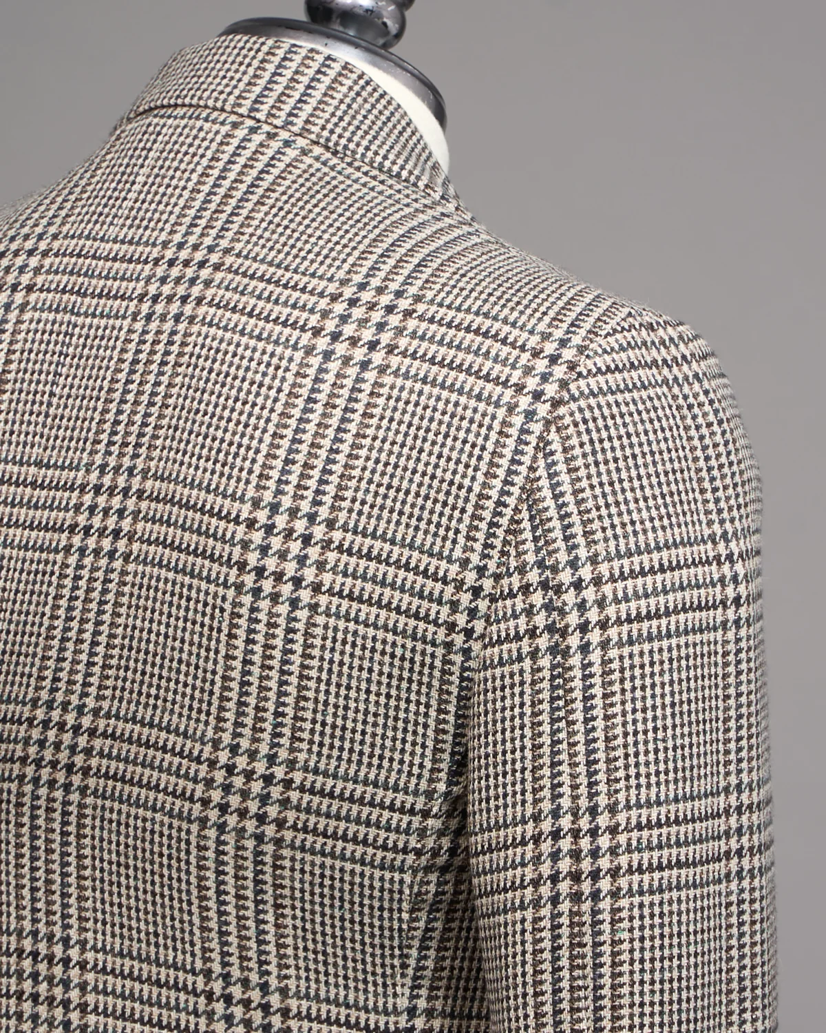 Wool Alpaca & Silk 'Iconic' Fit Highland Check Jacket - Image 4