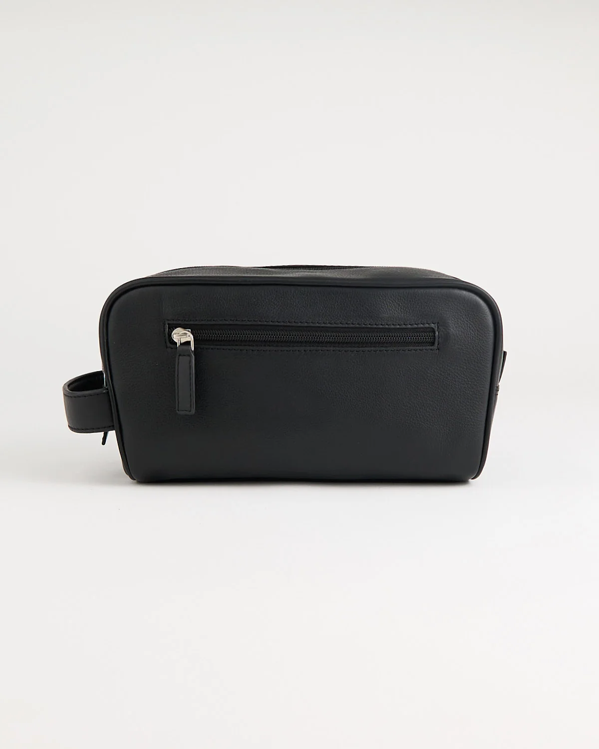 Black Leather Toiletry Bag - Image 2