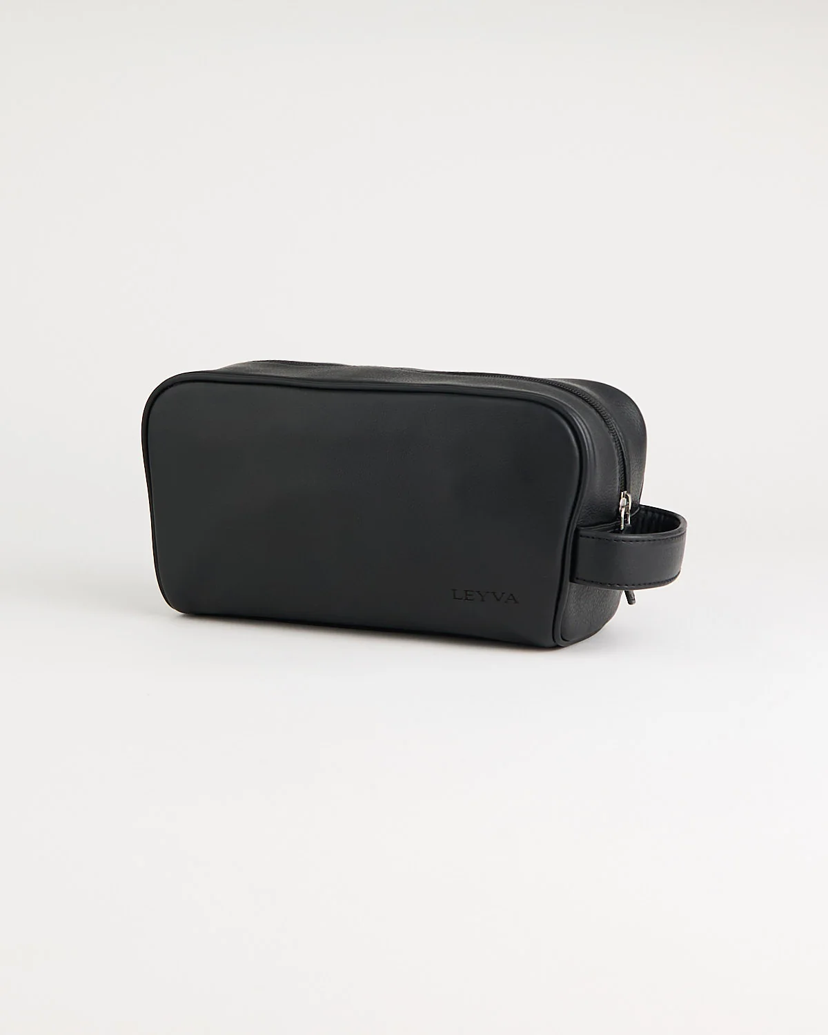 Black Leather Toiletry Bag - Image 3