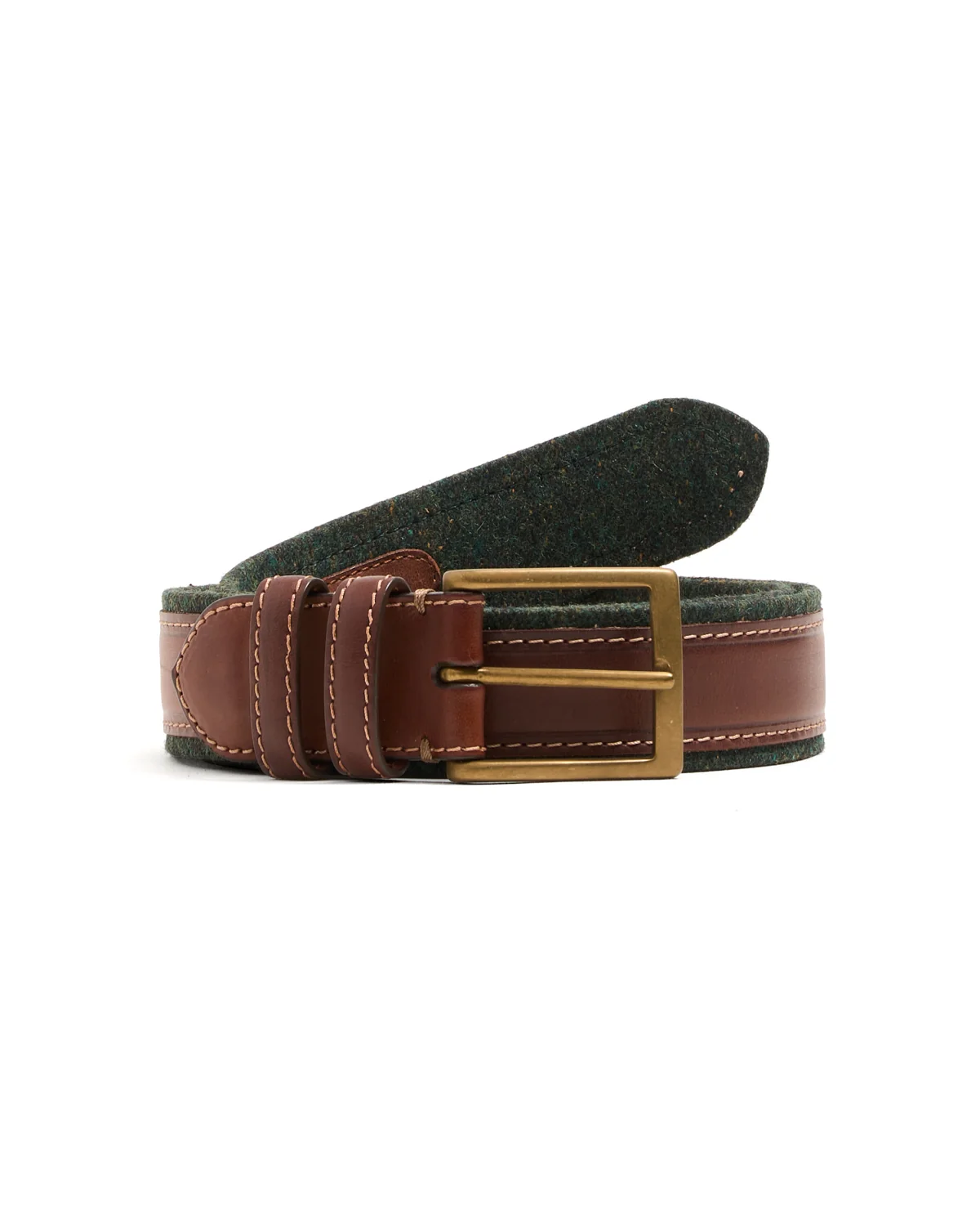 Cotton Edged Leather Belt