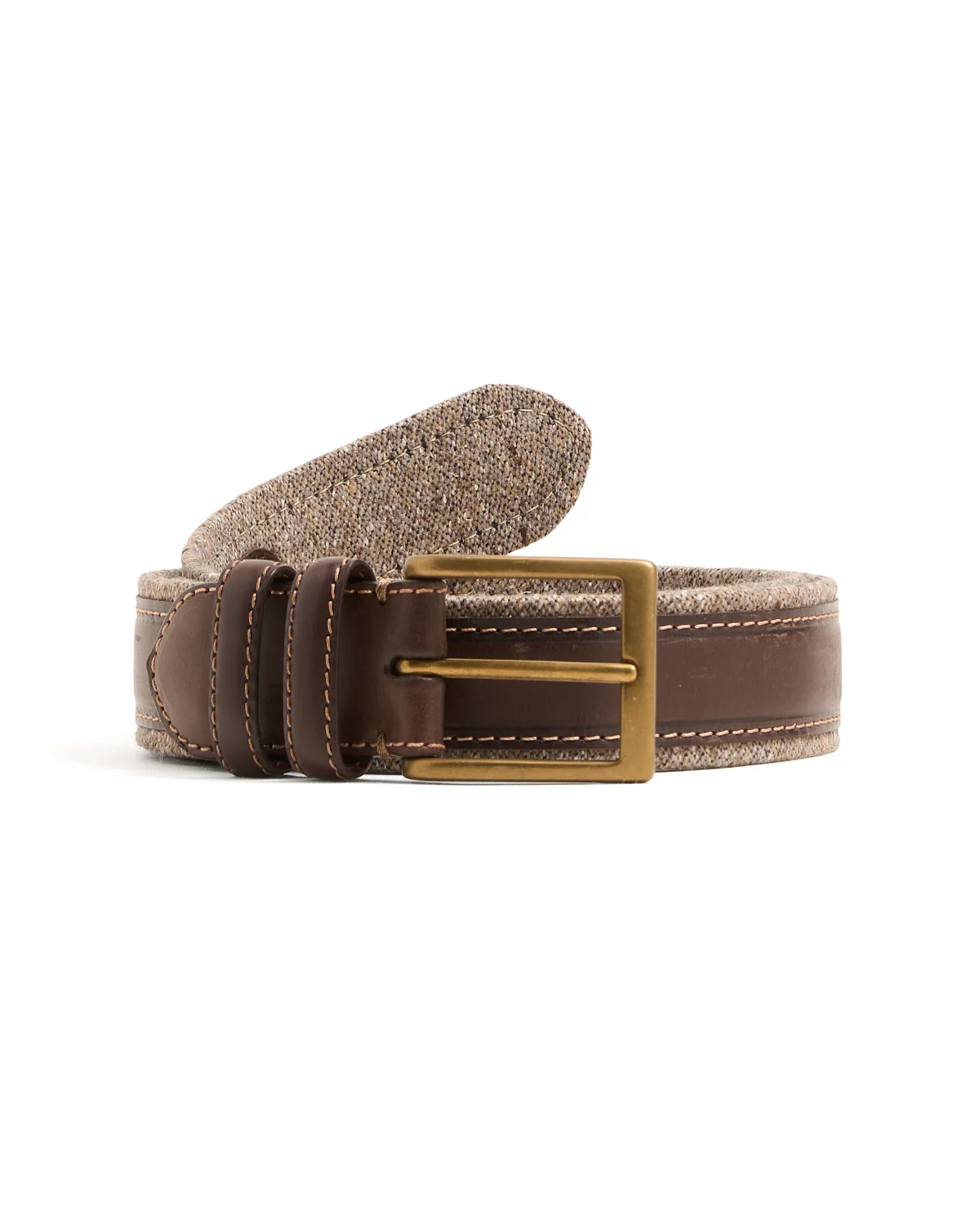 Cotton Edged Leather Belt