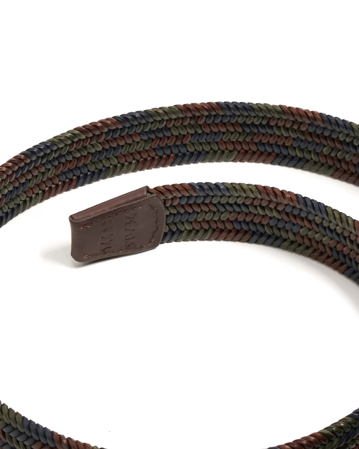 Leather Braided Stretch Belt - Image 3