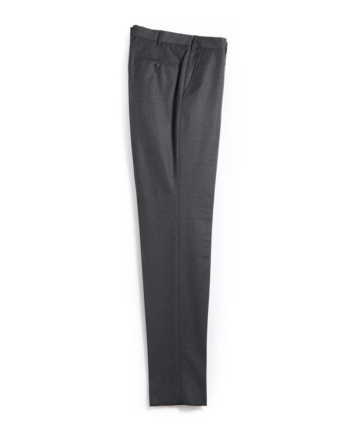 Flannel Wool Stretch Flat Front Dress Trousers - Image 3