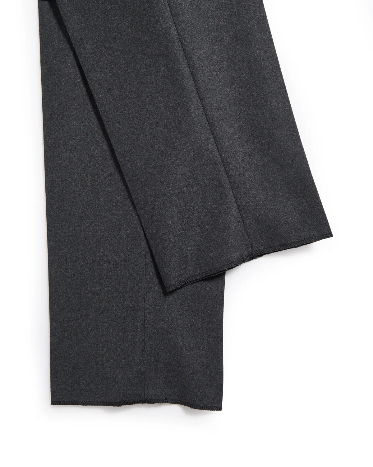 Flannel Wool Stretch Flat Front Dress Trousers - Image 6