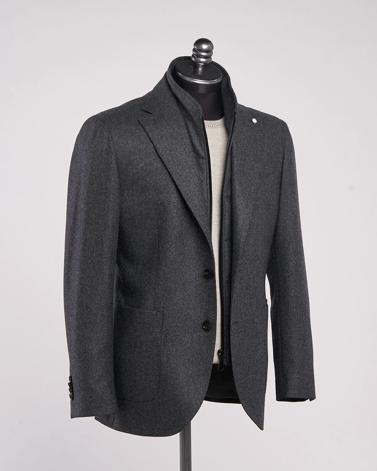 Grey Wool Hybrid Sport Jacket - Image 4