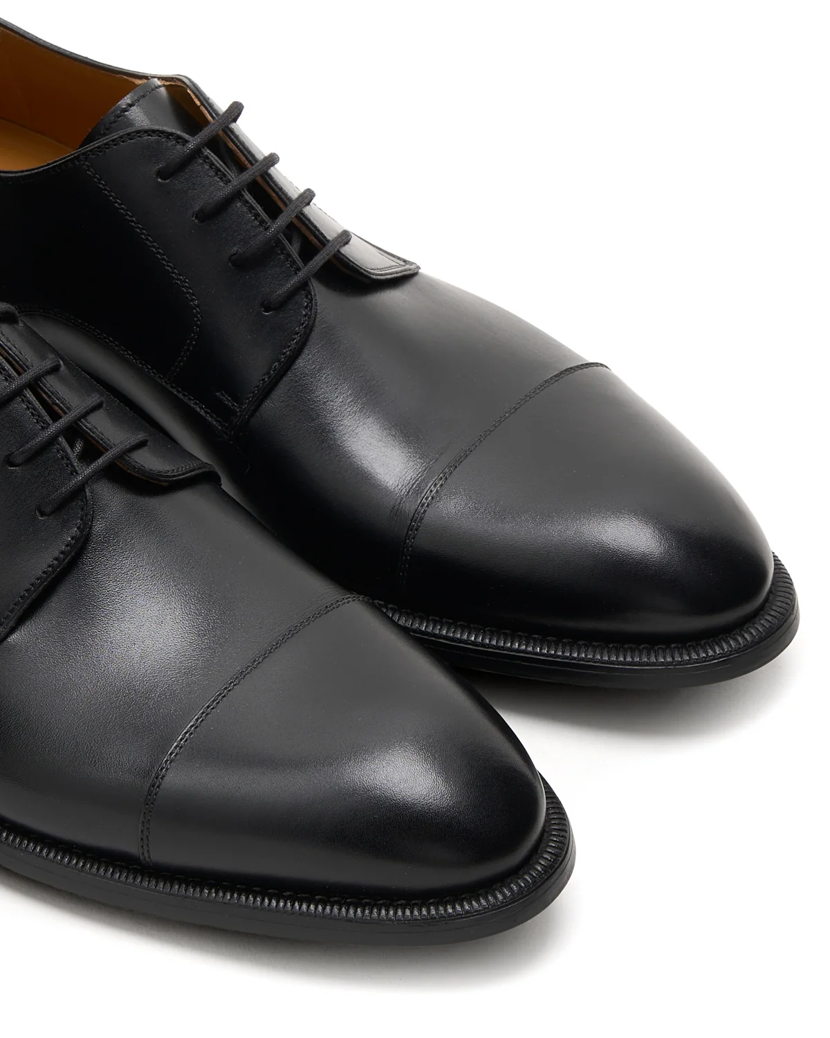 Harlan Leather Blucher Cap Toe Dress Shoes - Image 5