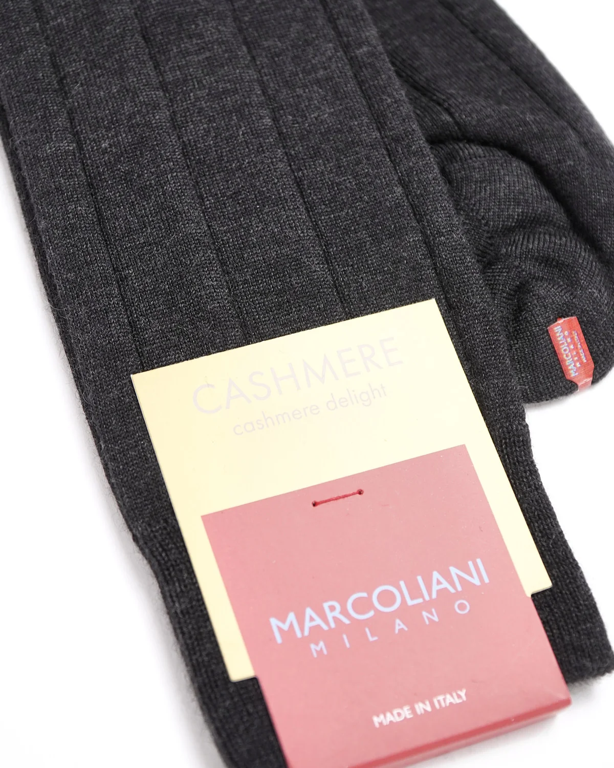 Cashmere-Silk Grey Ribbed Socks - Image 2