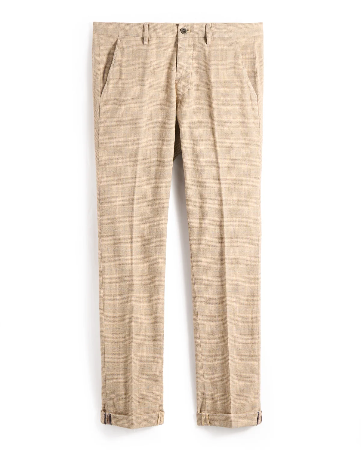 Cotton Stretch Glencheck Print Pant