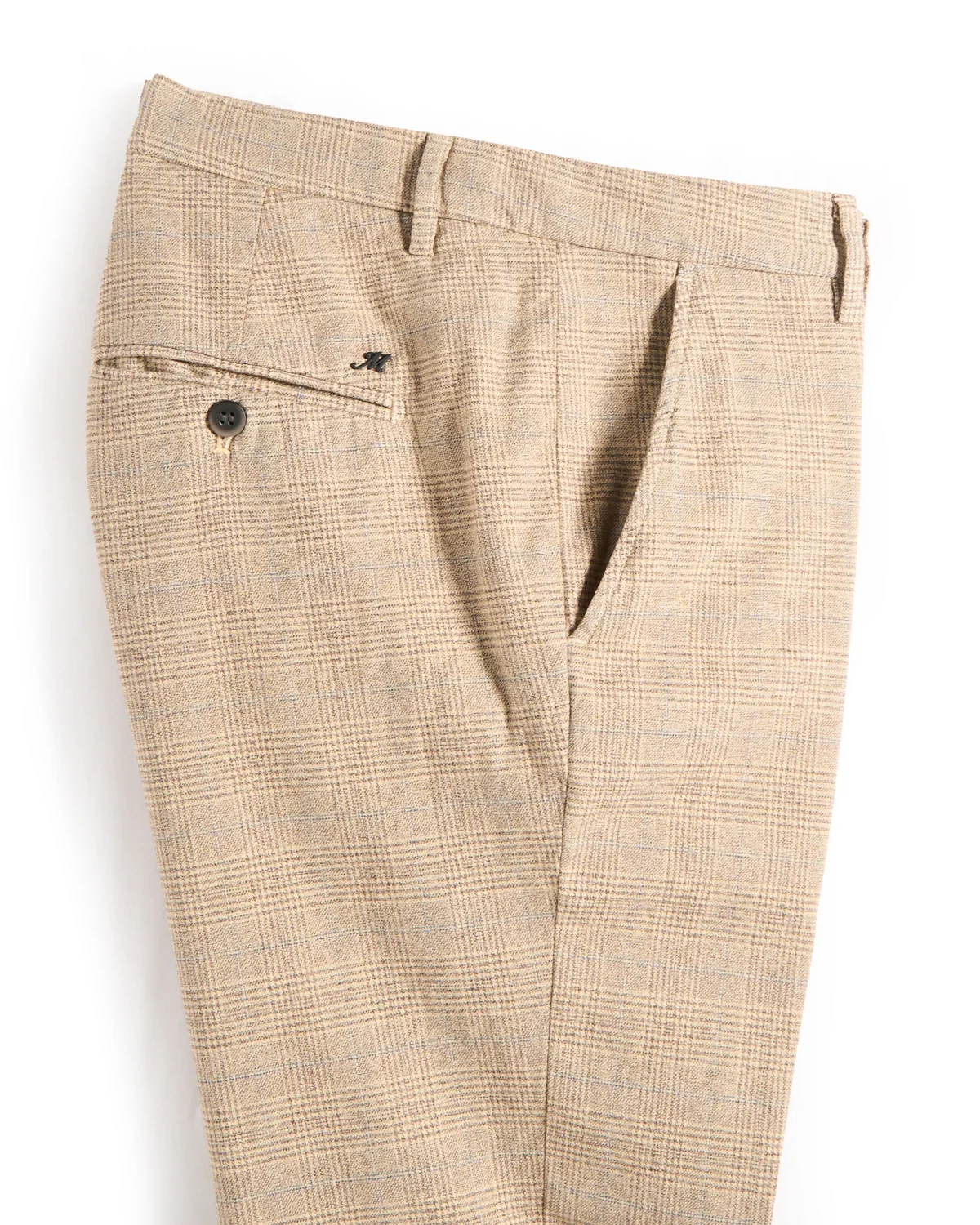 Cotton Stretch Glencheck Print Pant - Image 5