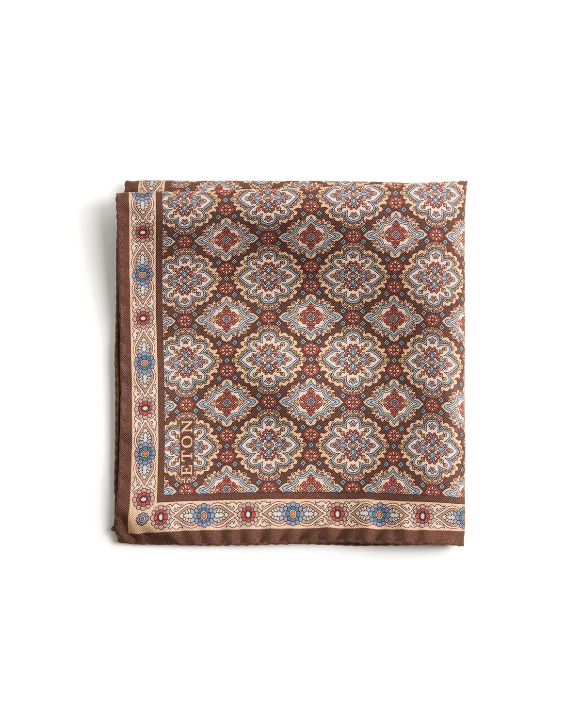 Medallion Dyed Silk Twill Pocket Square