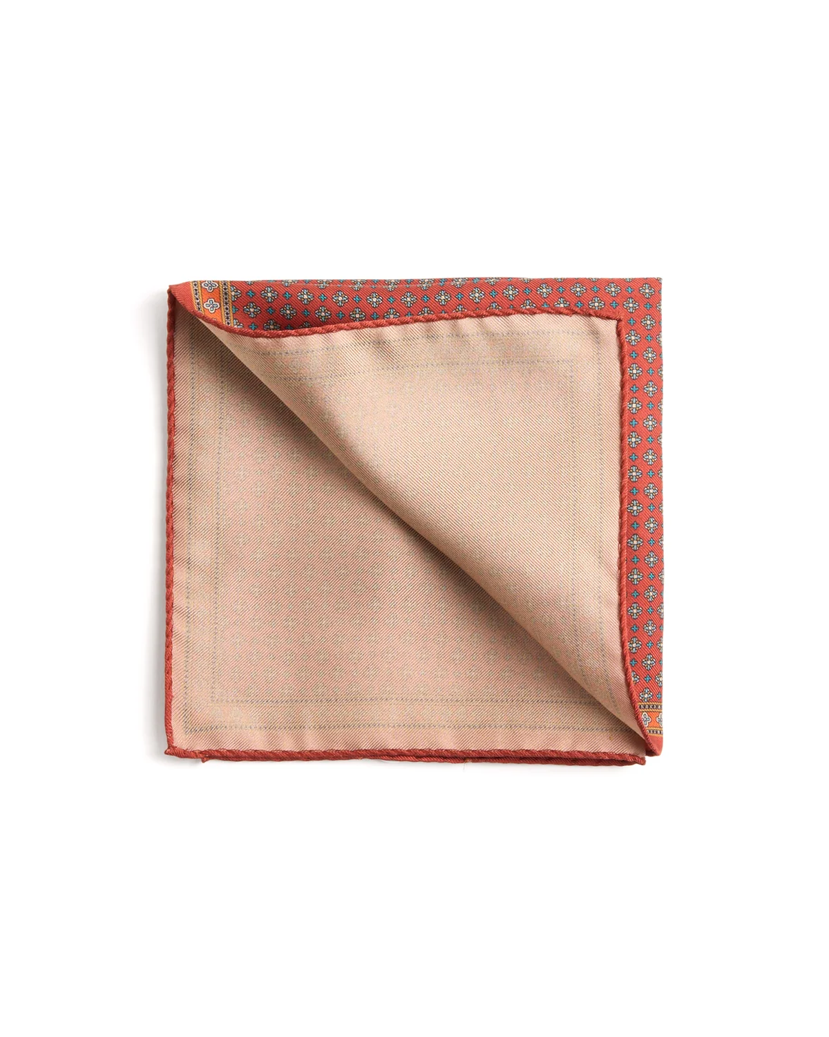 Micro Floral Dyed Silk Twill Pocket Square - Image 2