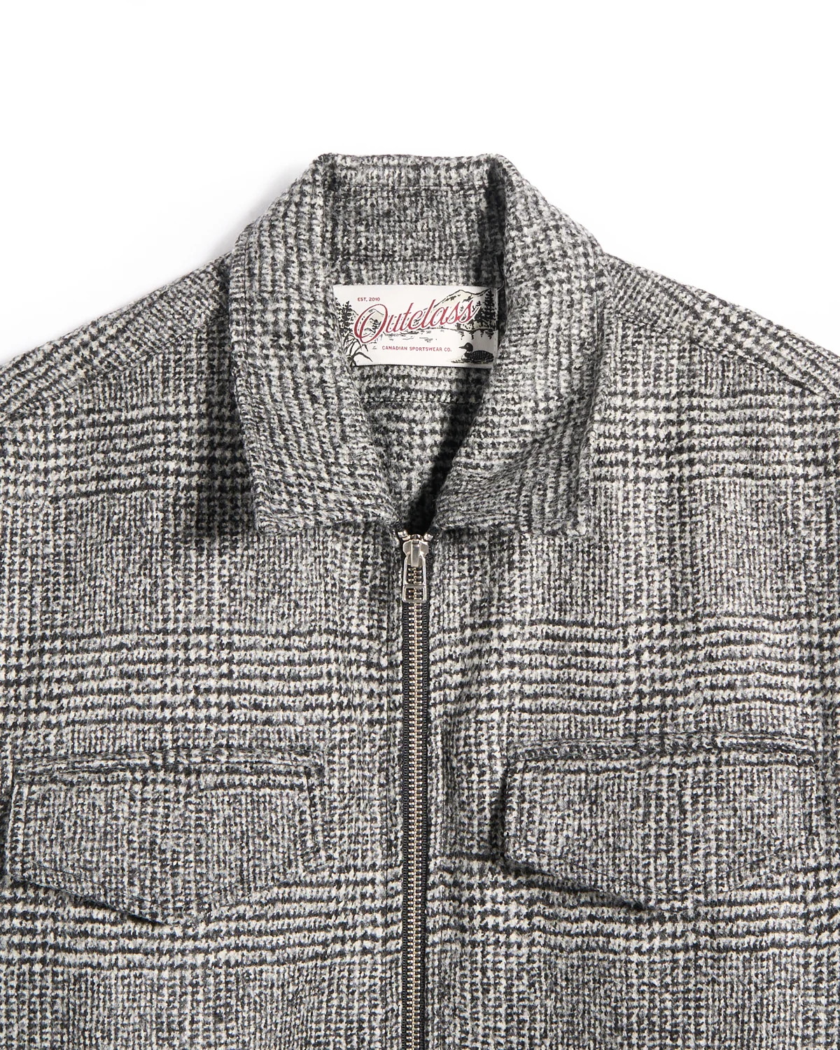 Black/White Bouclé Coach Jacket - Image 4