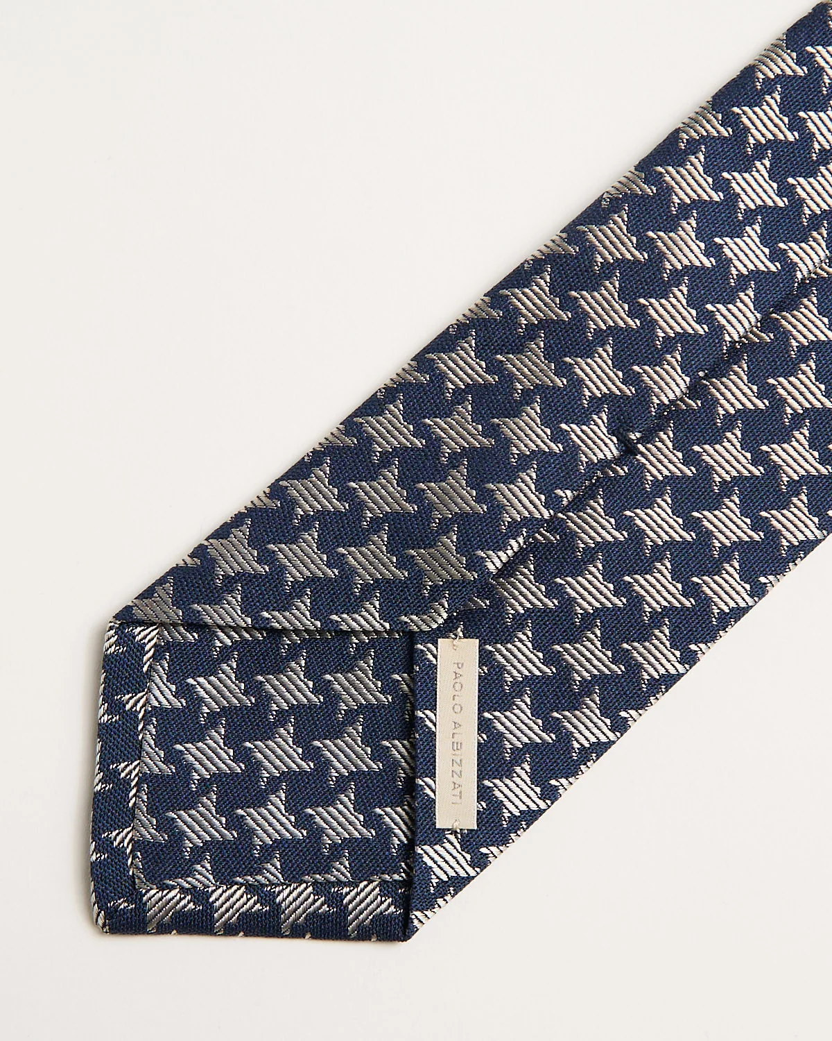 Silk Houndstooth Pattern Tie - Image 3