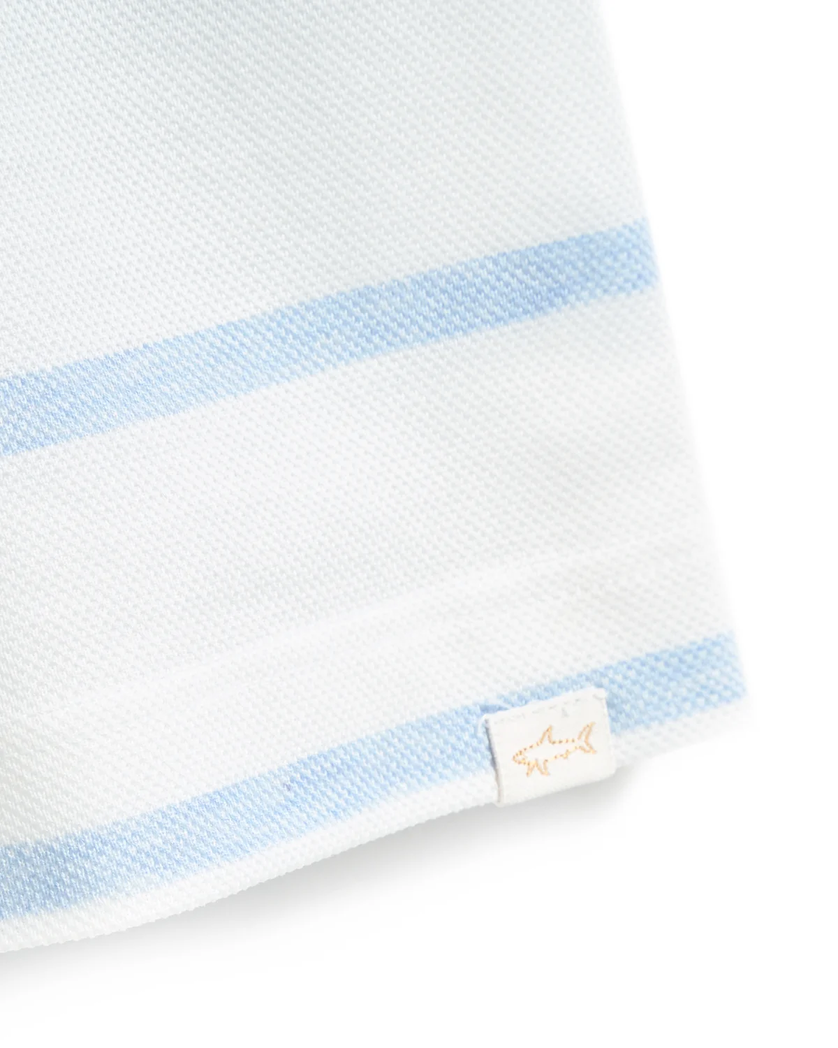 Fine Piqué Cotton Striped Polo Shirt - Image 4