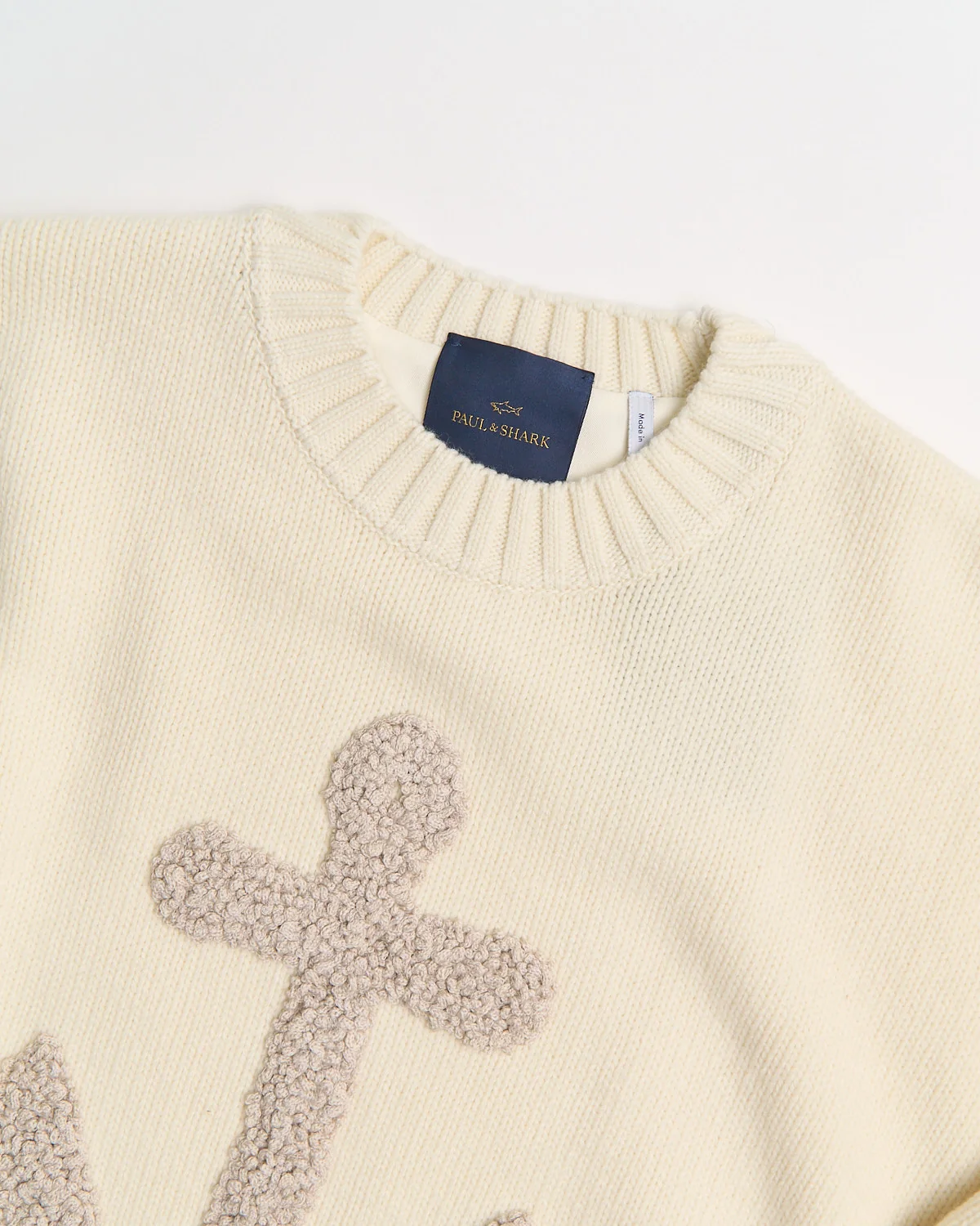 Re-Wool Crewneck With Embroidered Anchor - Image 3