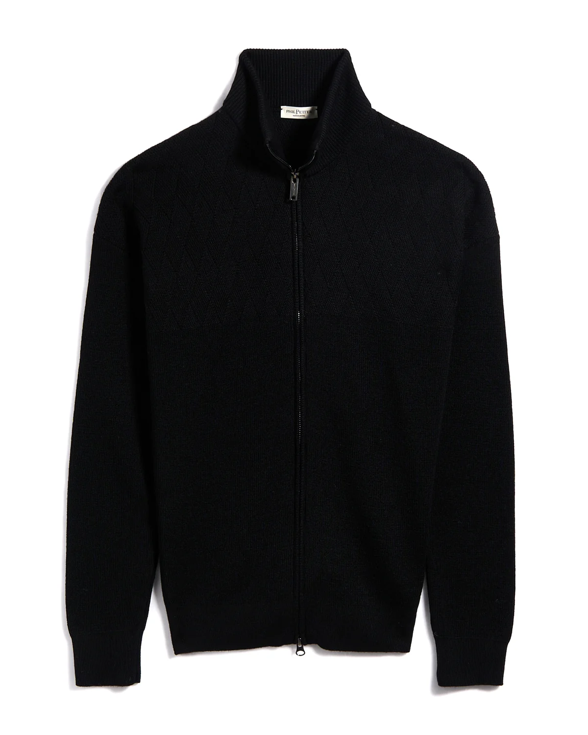 Diamond Structure Zip Cardigan