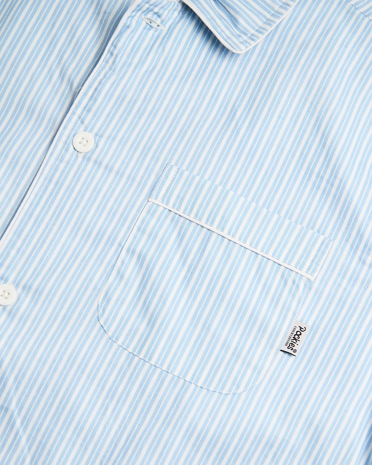 Double Blue Striped Pyjama Shirt - Image 4